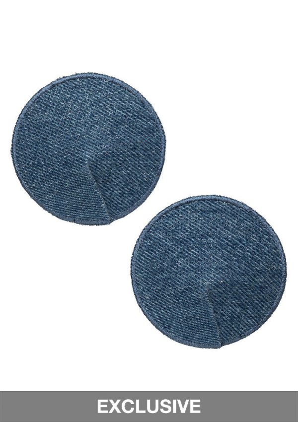 CalExotics Ride 'em Premium Denim Collection Round Pasties - Afbeelding 9