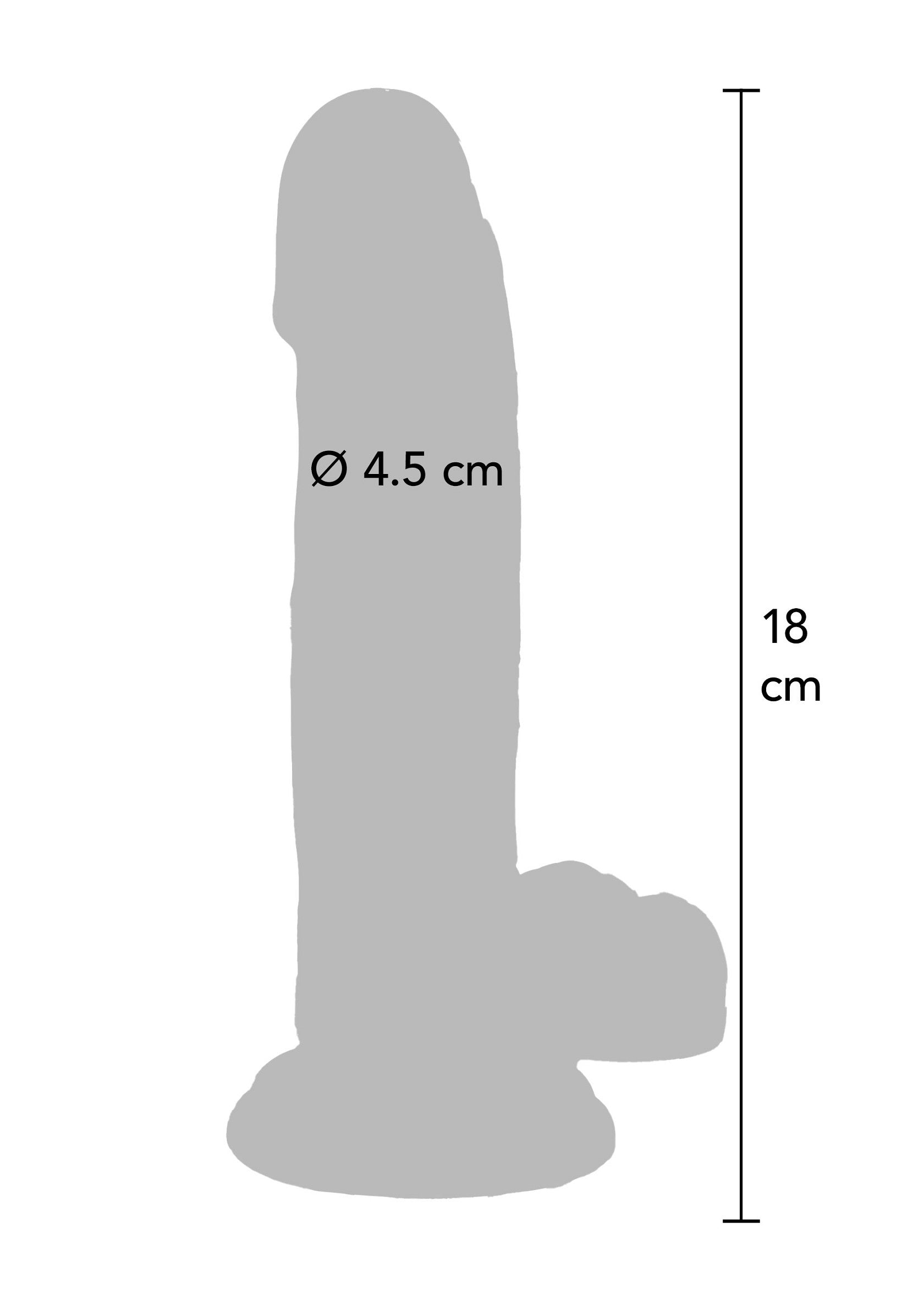 Clear Dildo TPE 18 cm - Afbeelding 4
