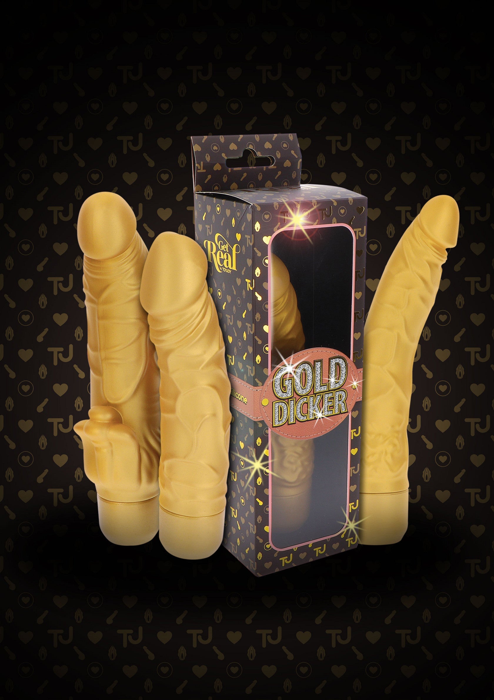 Gold Dicker Stim Vibrator 22 cm - Afbeelding 9