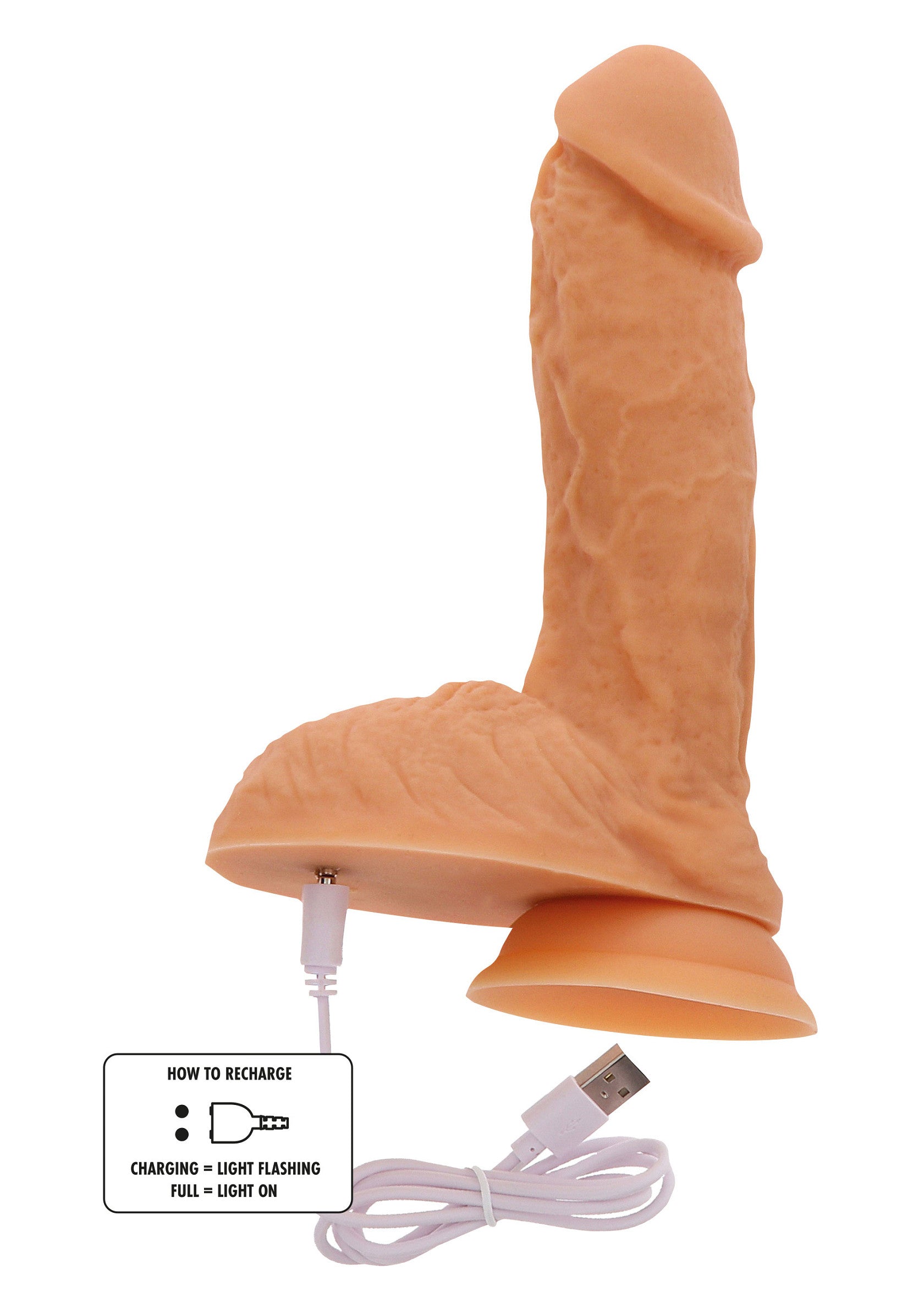 Naked Vibrating Dildo Silicone 17 cm - Afbeelding 4