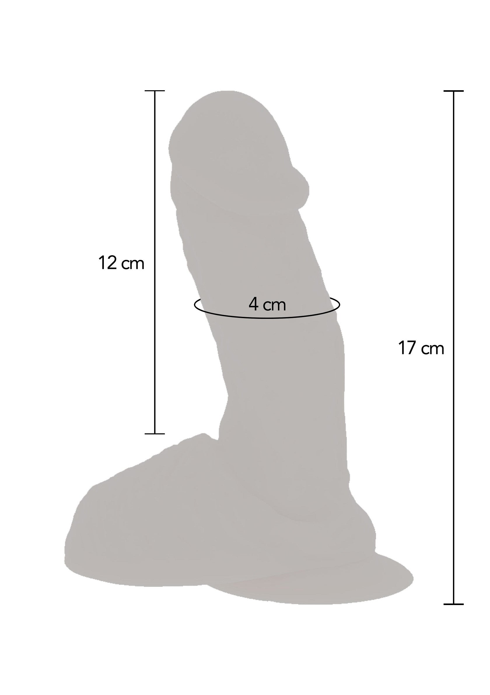 Naked Vibrating Dildo Silicone 17 cm - Afbeelding 7