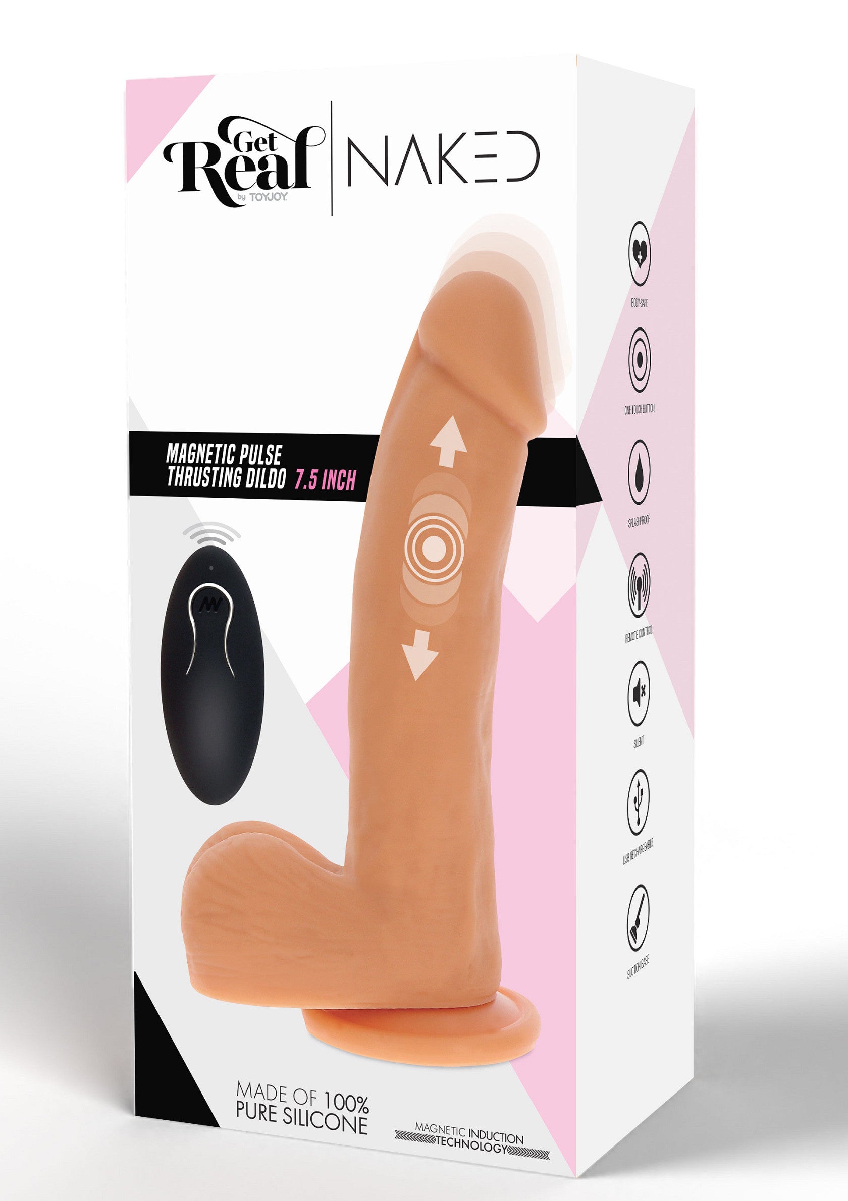 Naked Thrusting Dildo Silicone 19.5 cm - Afbeelding 2