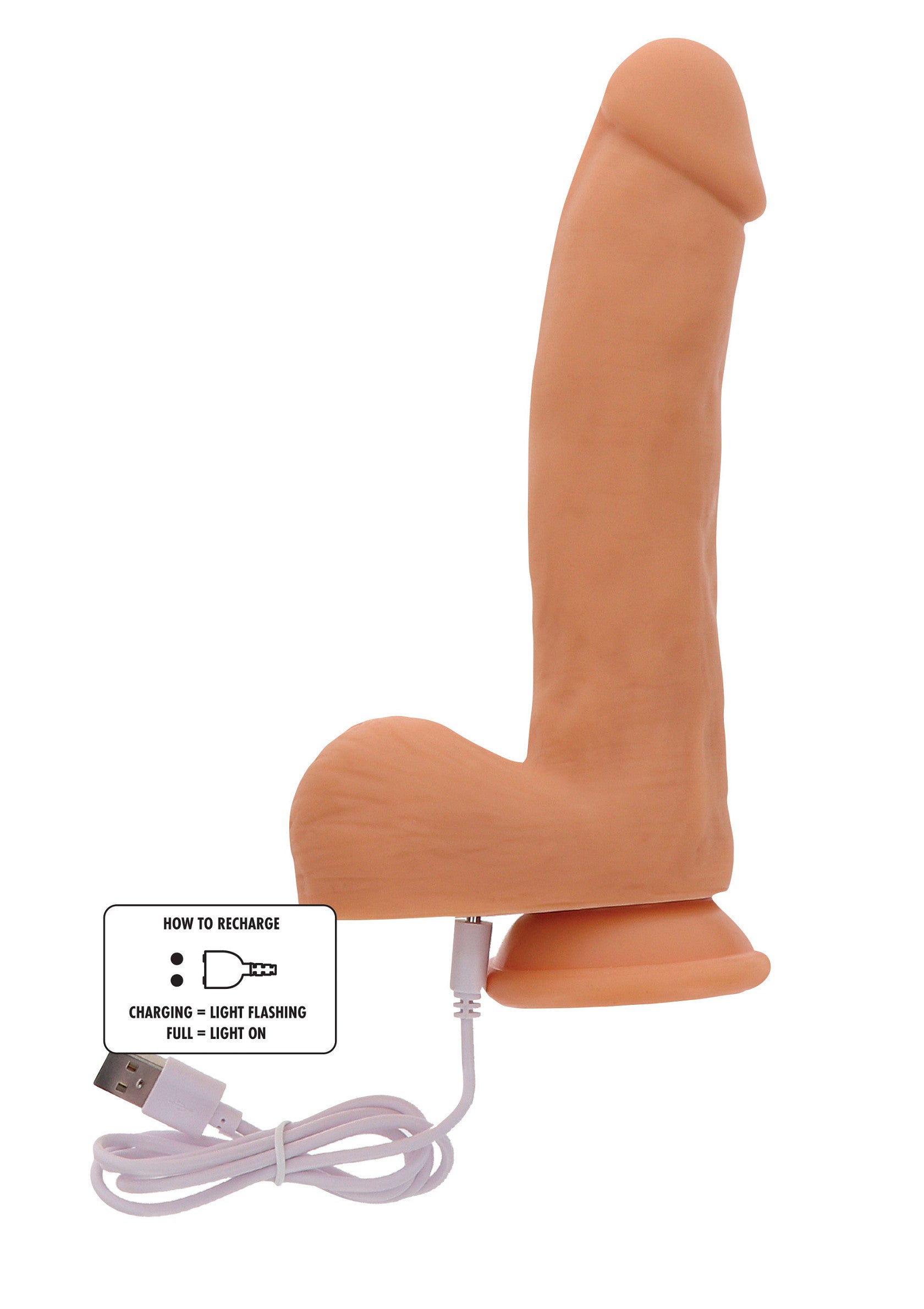 Naked Thrusting Dildo Silicone 19.5 cm - Afbeelding 4