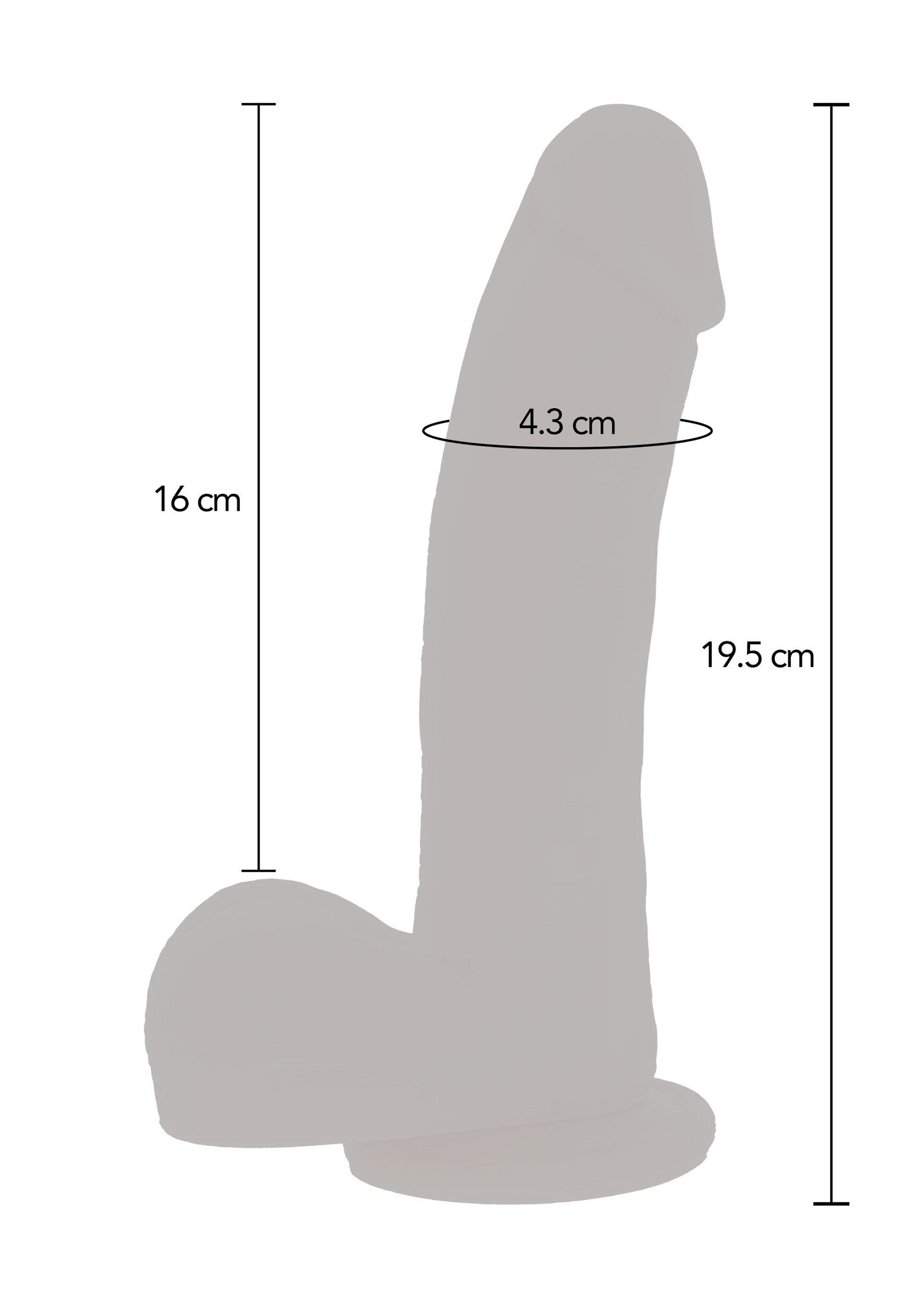 Naked Thrusting Dildo Silicone 19.5 cm - Afbeelding 7