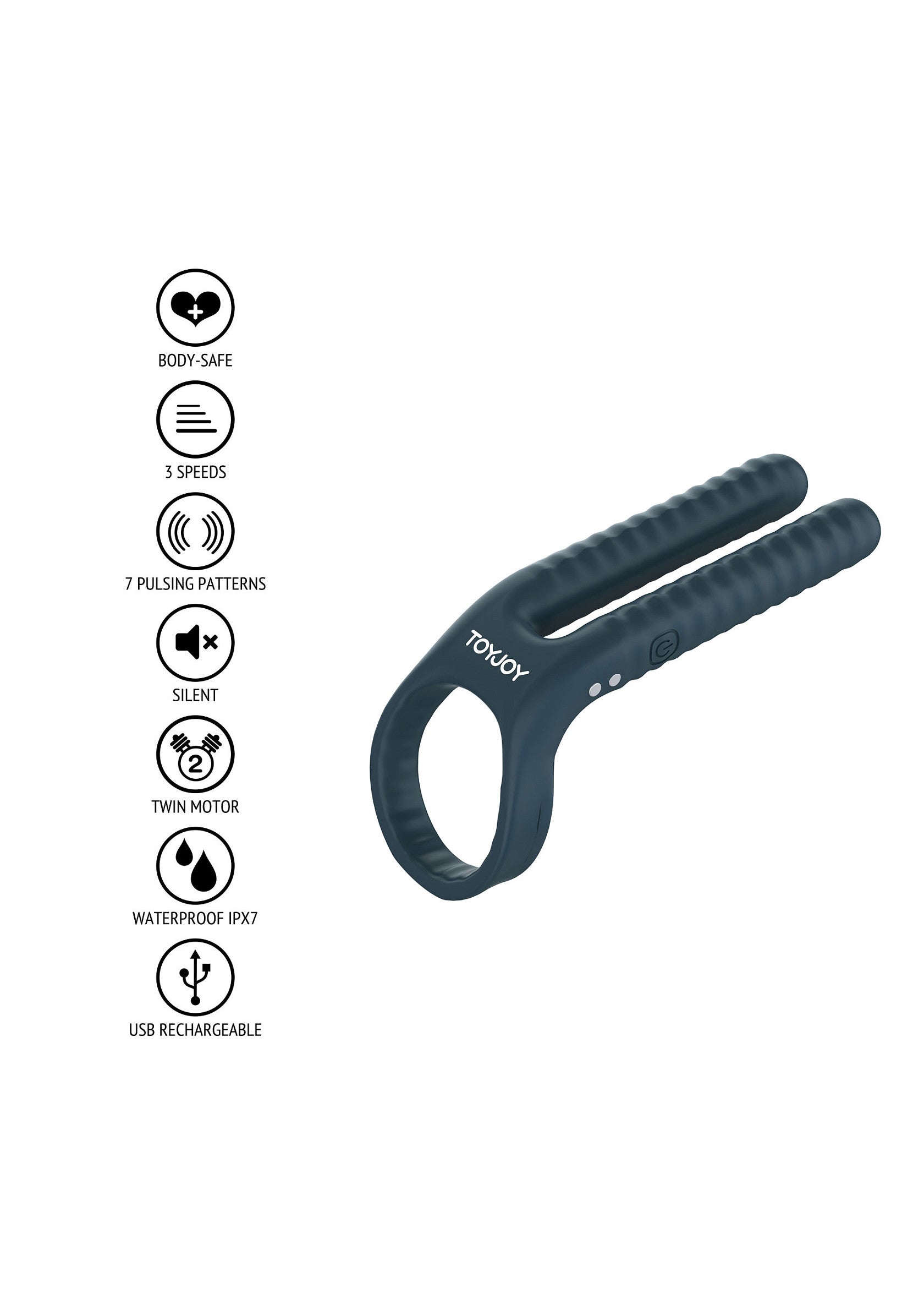 Fushion Vibrating Couple Ring - Afbeelding 7