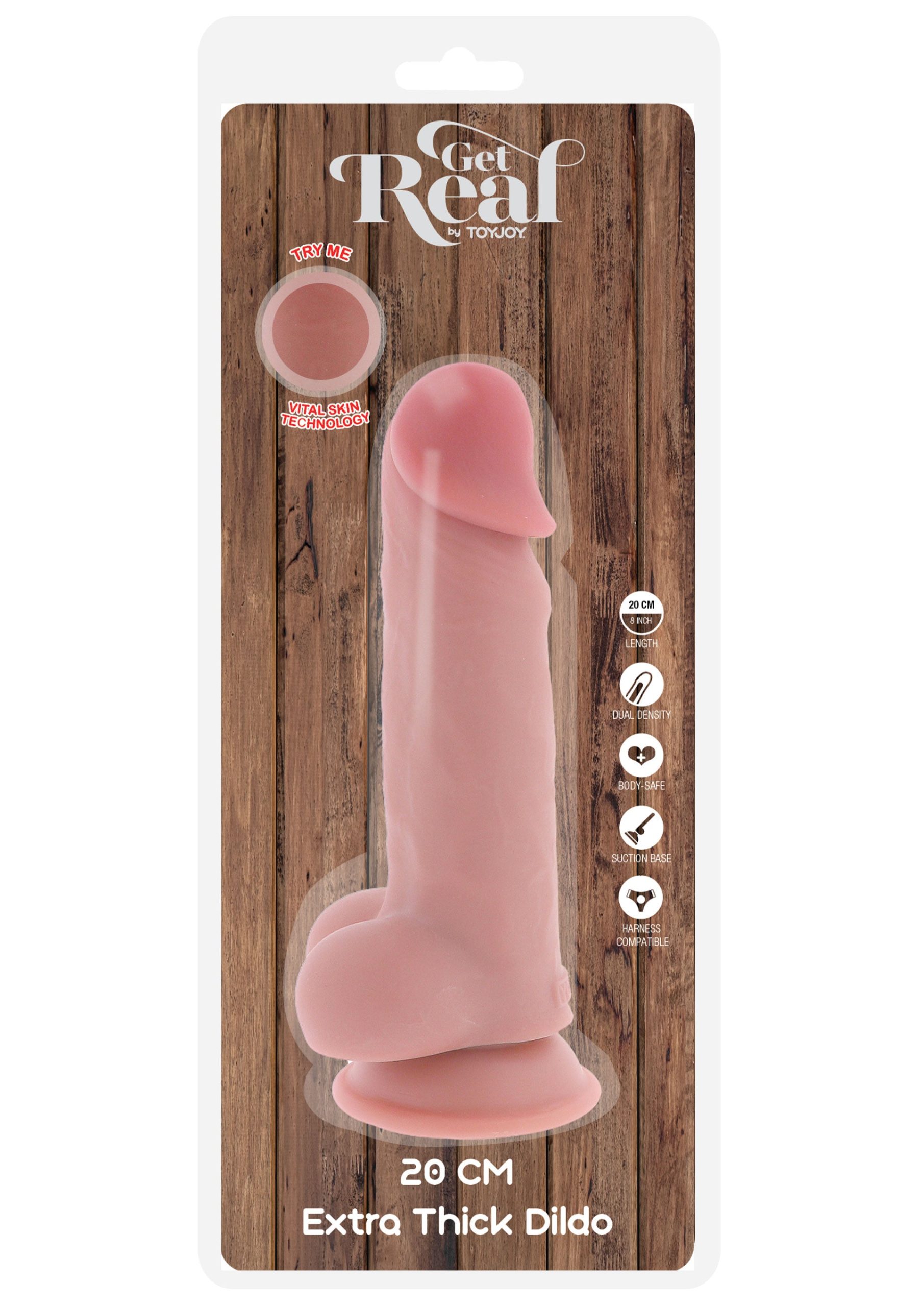 Deluxe Dual Density Thick Dildo TPE 20 cm - Afbeelding 3