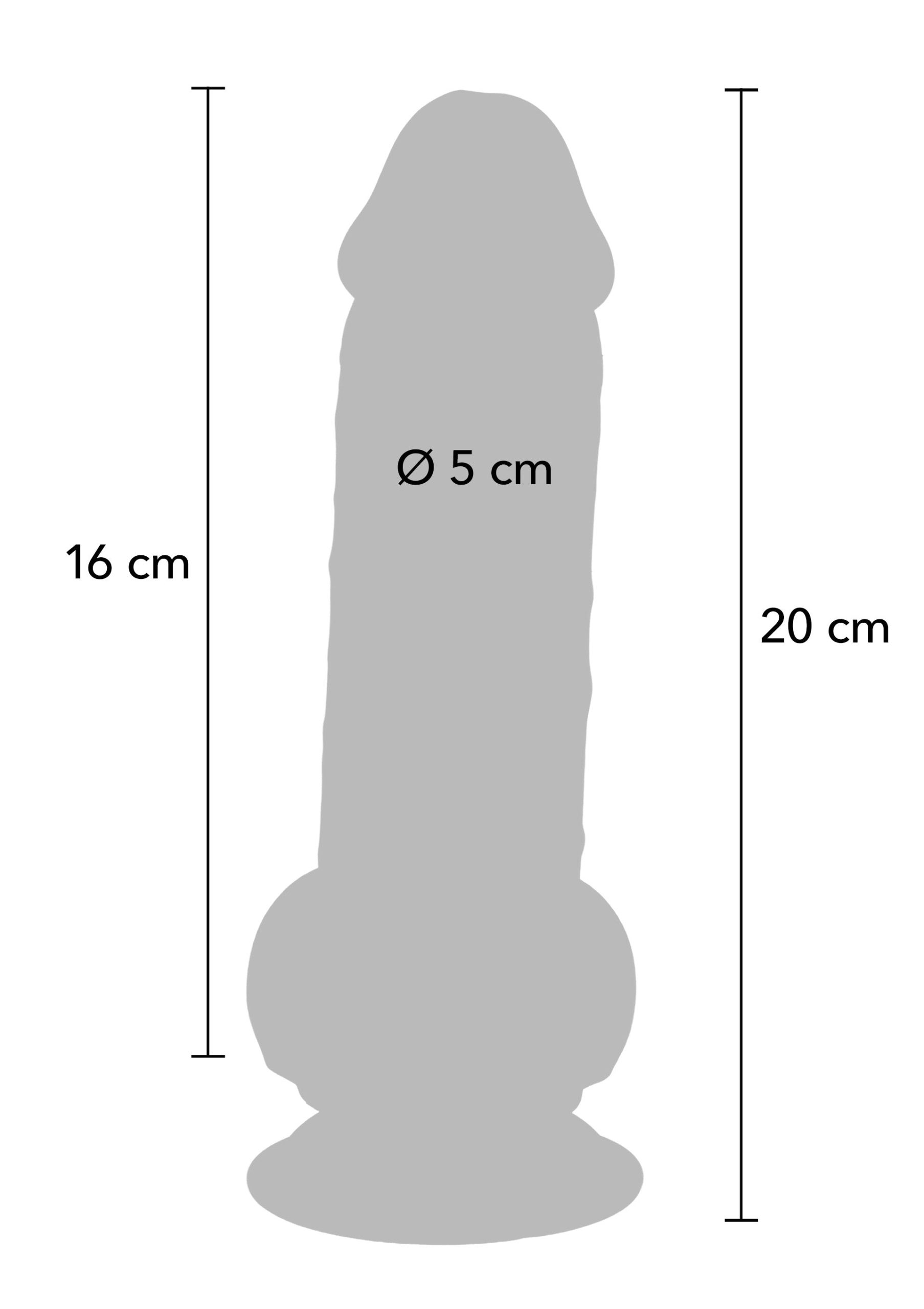 Deluxe Dual Density Thick Dildo TPE 20 cm - Afbeelding 9