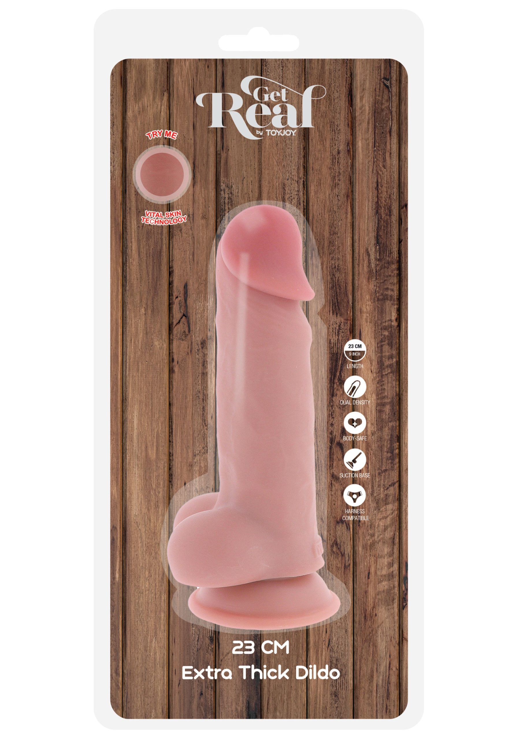 Deluxe Dual Density Thick Dildo TPE 23 cm - Afbeelding 10