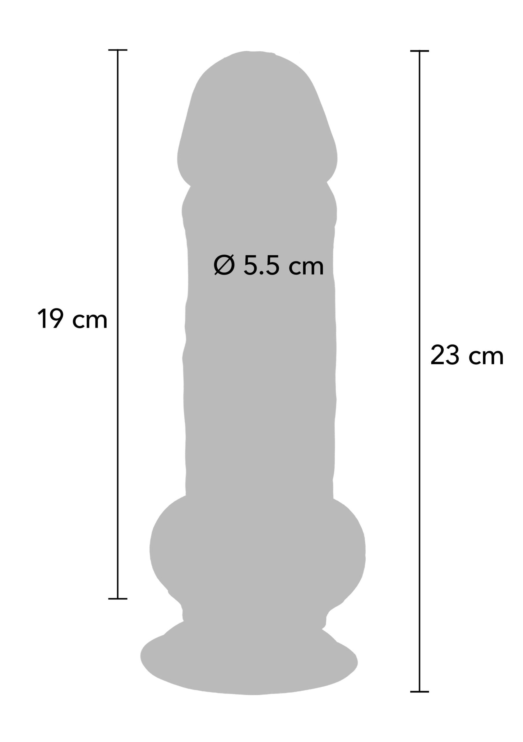 Deluxe Dual Density Thick Dildo TPE 23 cm - Afbeelding 11