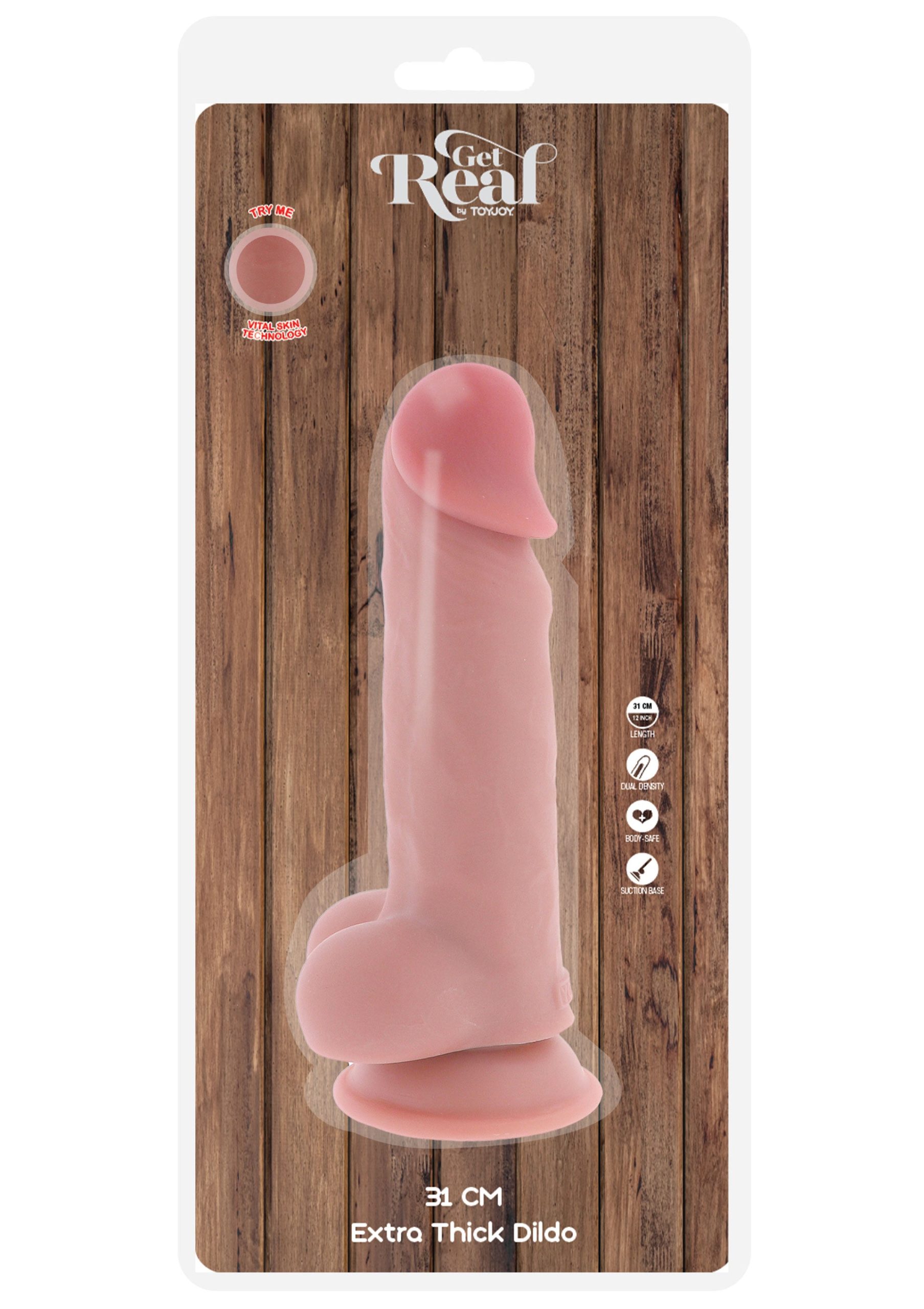 Deluxe Dual Density Thick Dildo TPE 31 cm - Afbeelding 3