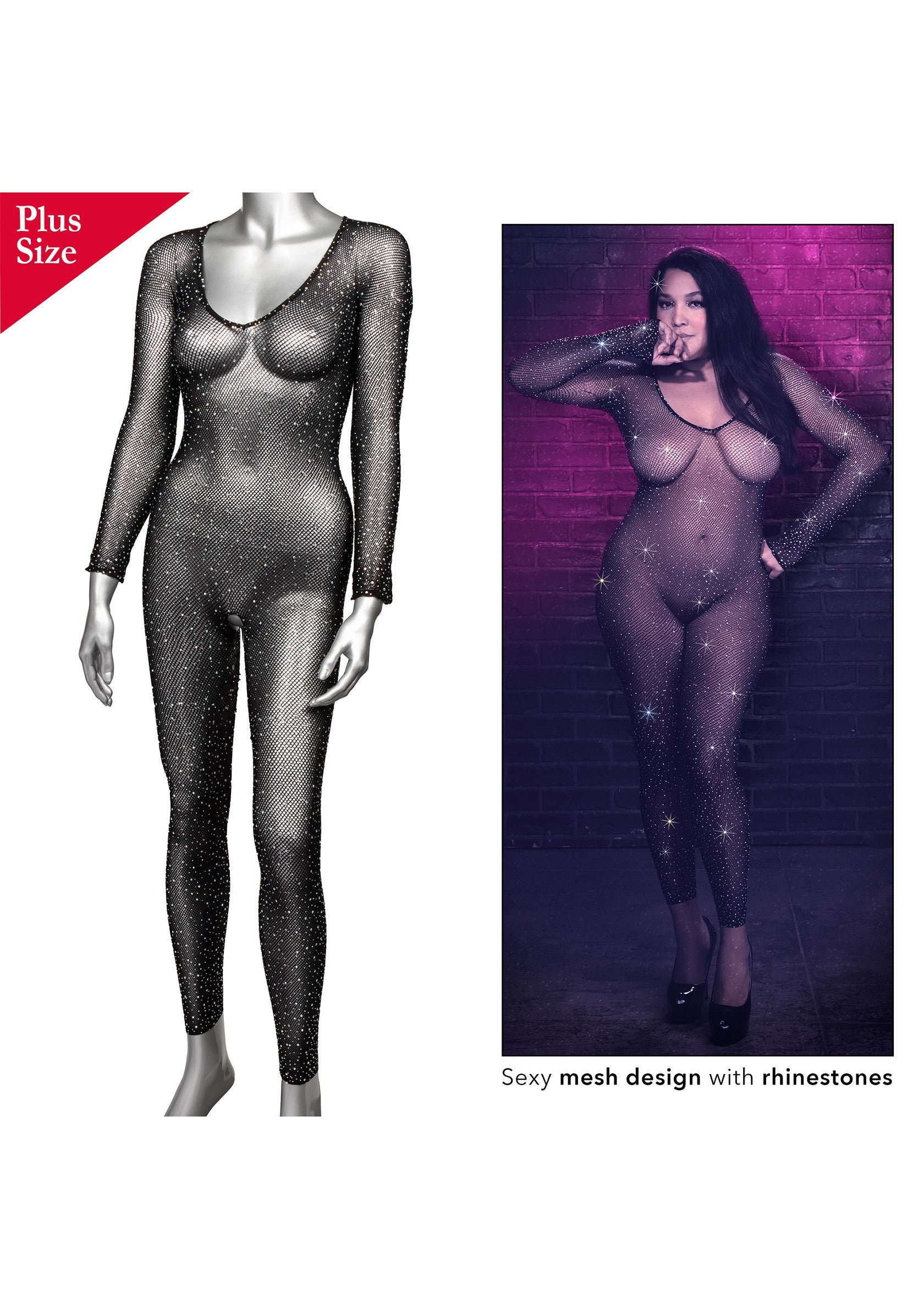 Crotchless Bodystocking Plus - Afbeelding 6