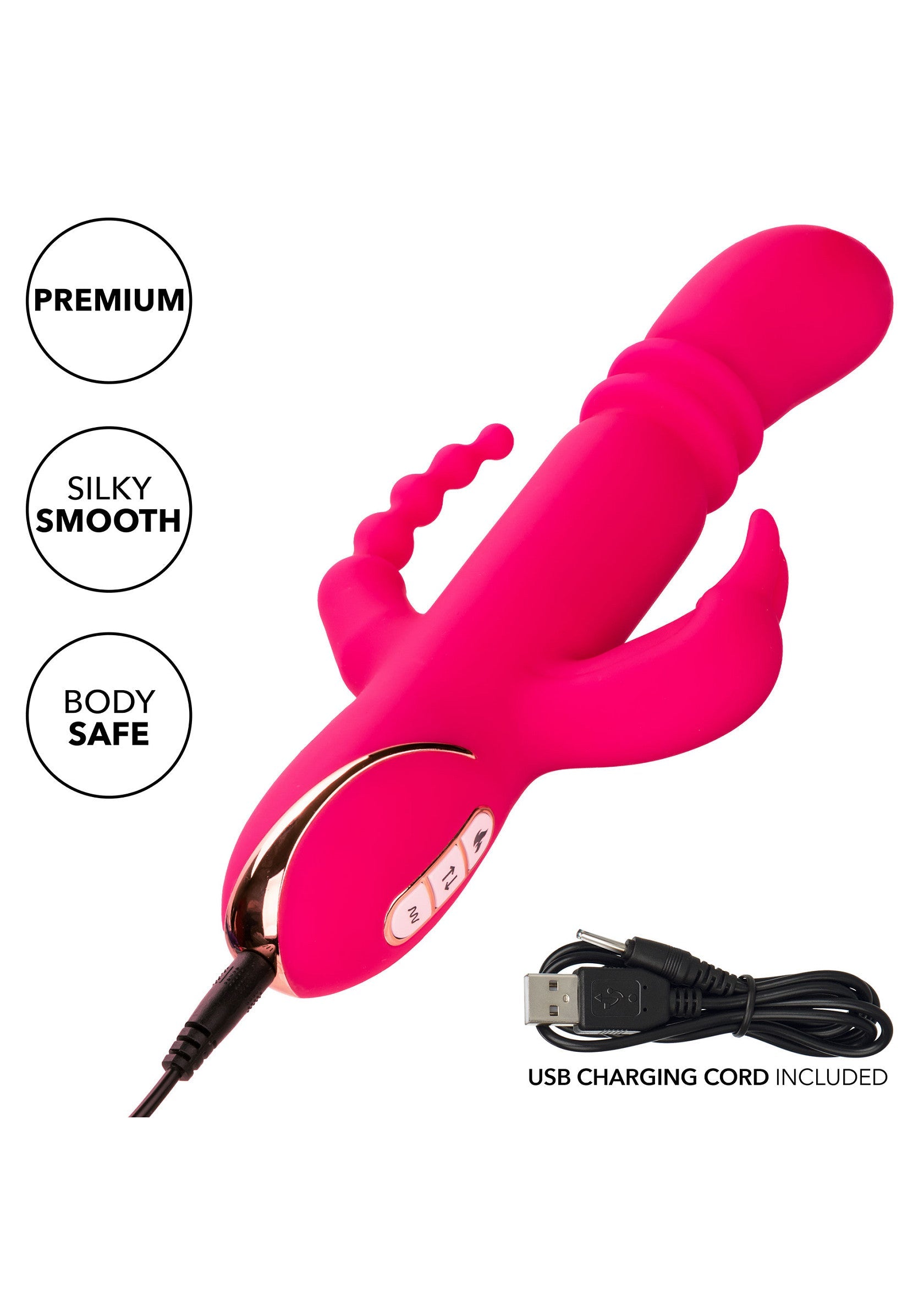 Heated Silicone Triple Rabbit - Afbeelding 8