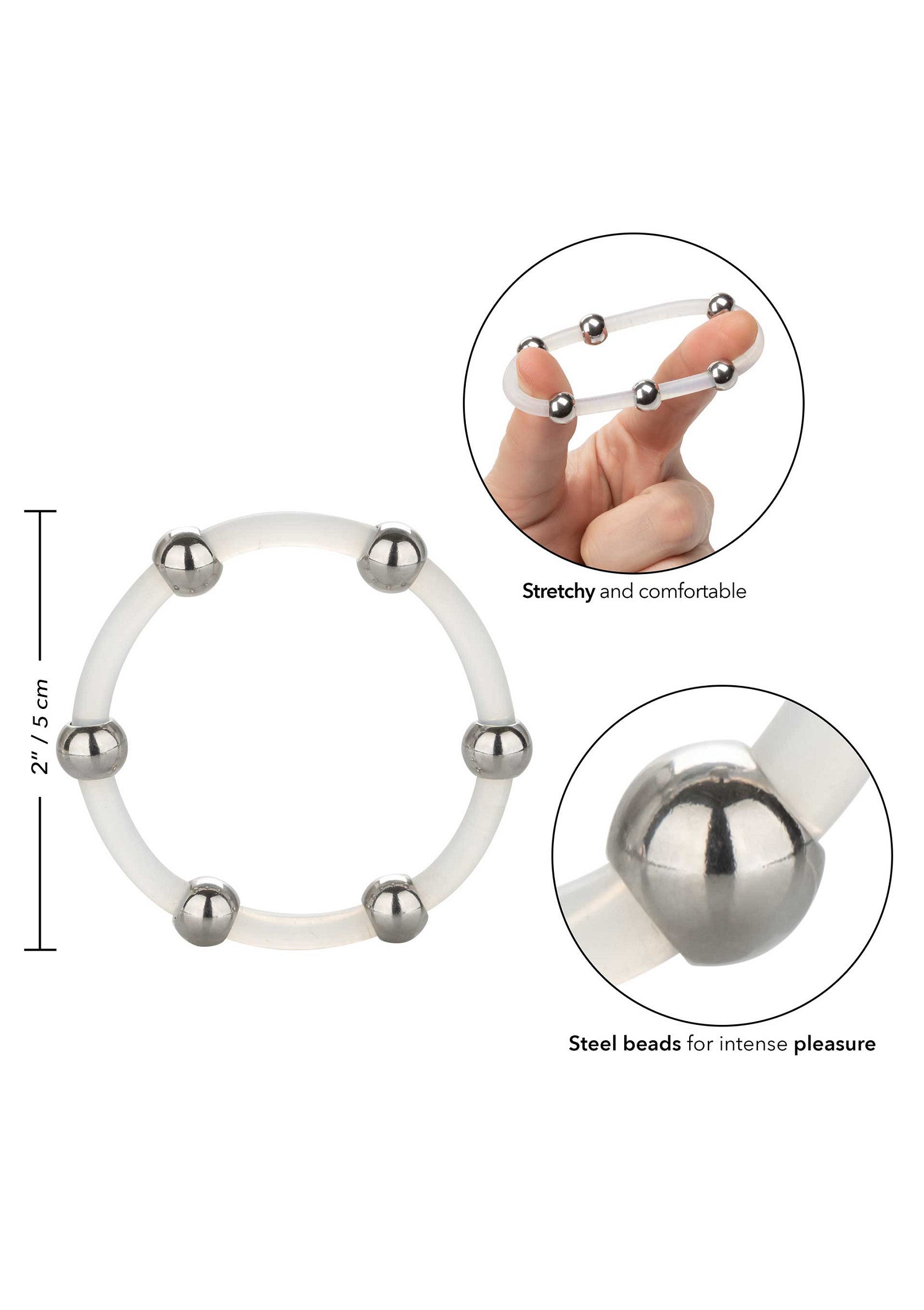 Steel Beaded Silicone Ring XL - Afbeelding 4