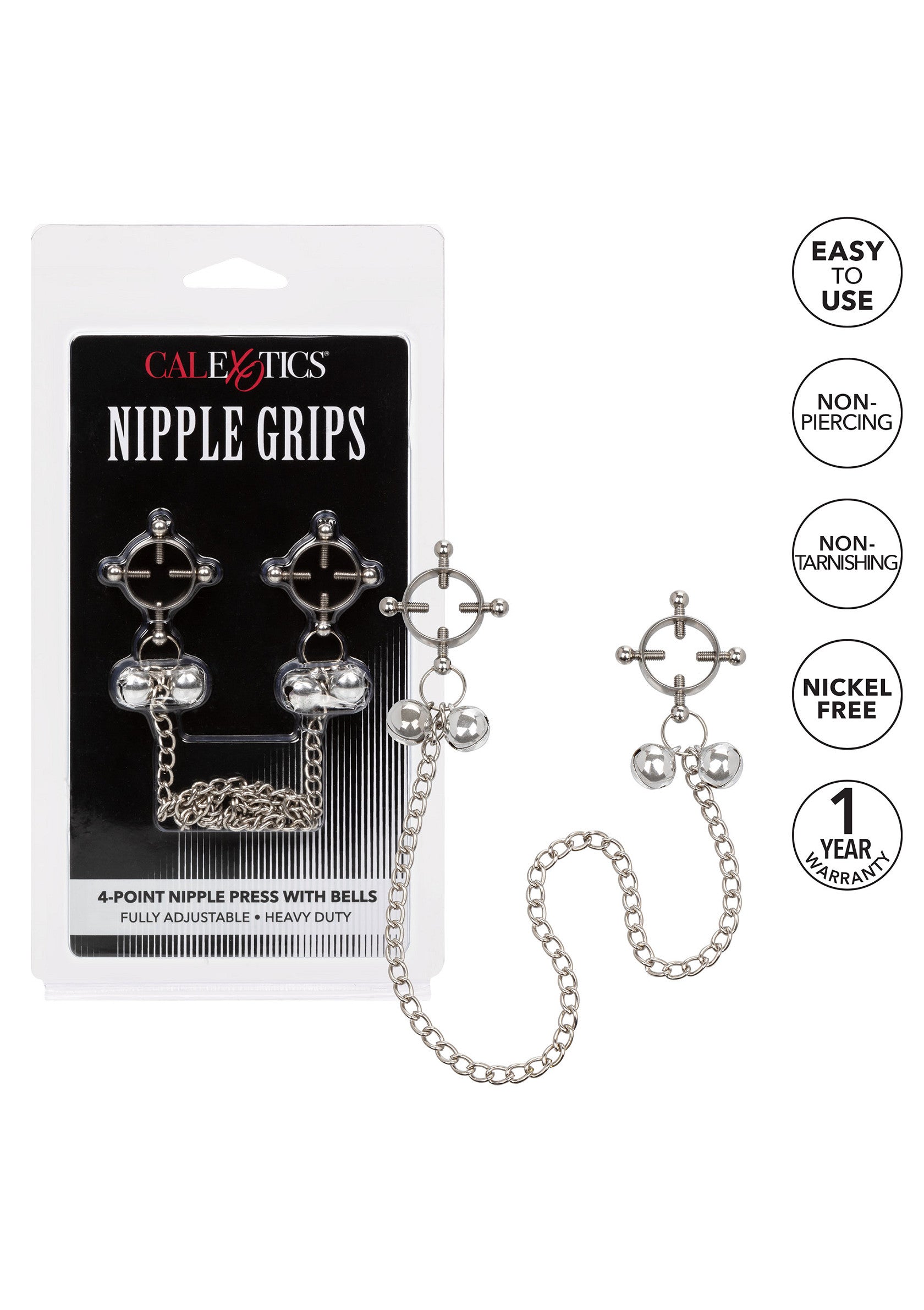 4 Point Nipple Press With Bells - Afbeelding 6