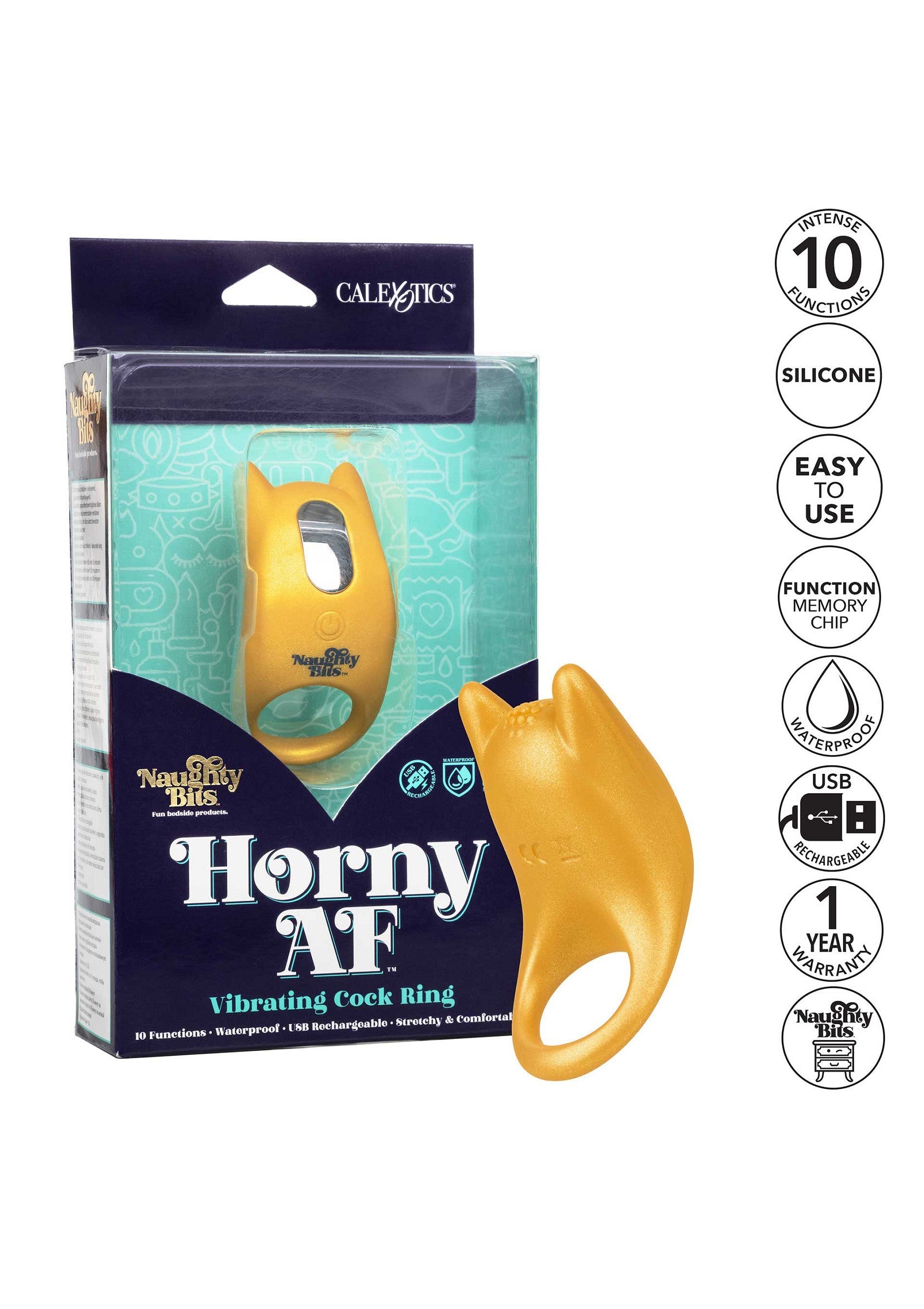 Horny AF Vibrating Cock Ring - Afbeelding 8