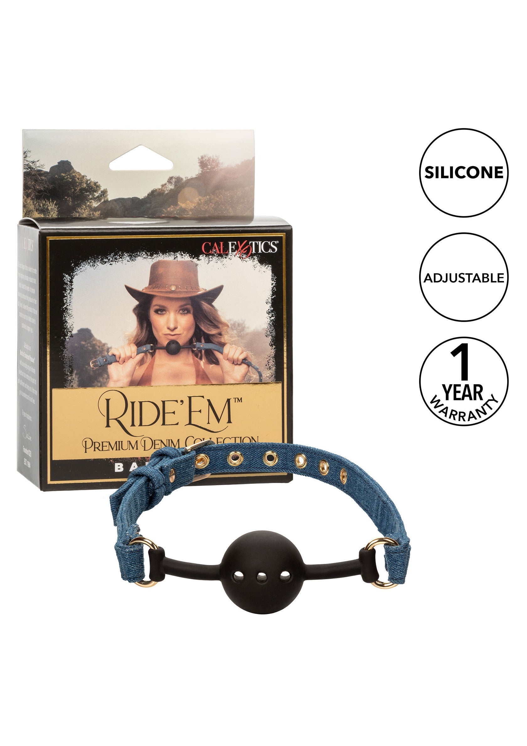 Ride Em Denim Ball Gag - Afbeelding 9