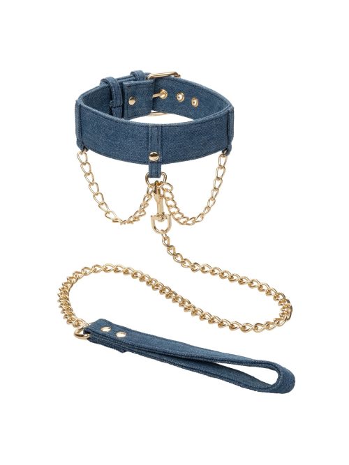 Ride Em Denim Collar + Leash