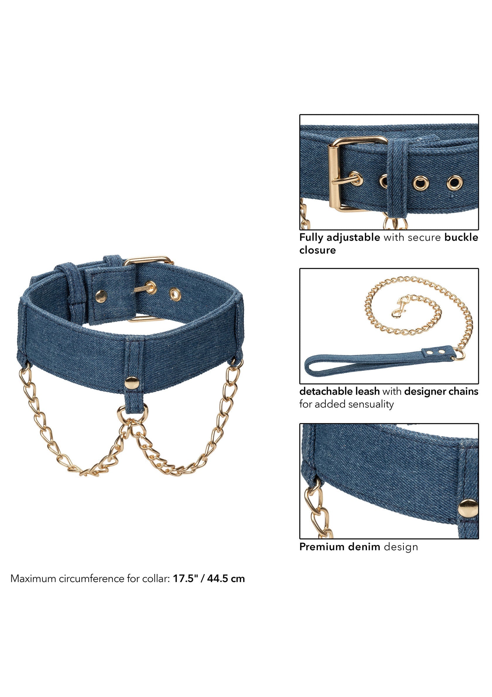 Ride Em Denim Collar + Leash - Afbeelding 6