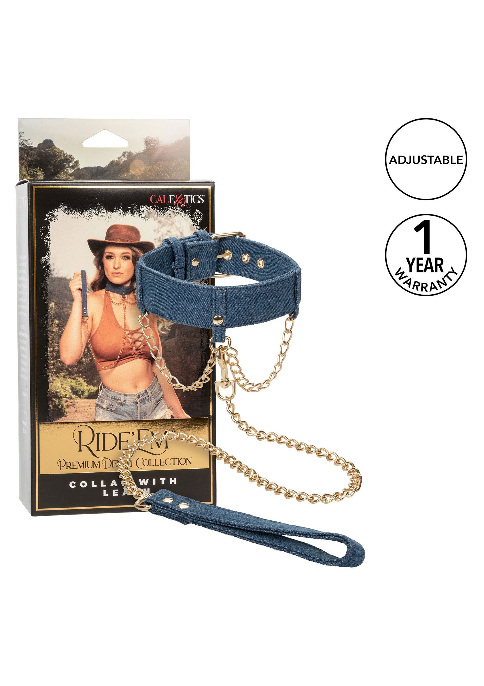 Ride Em Denim Collar + Leash - Afbeelding 7