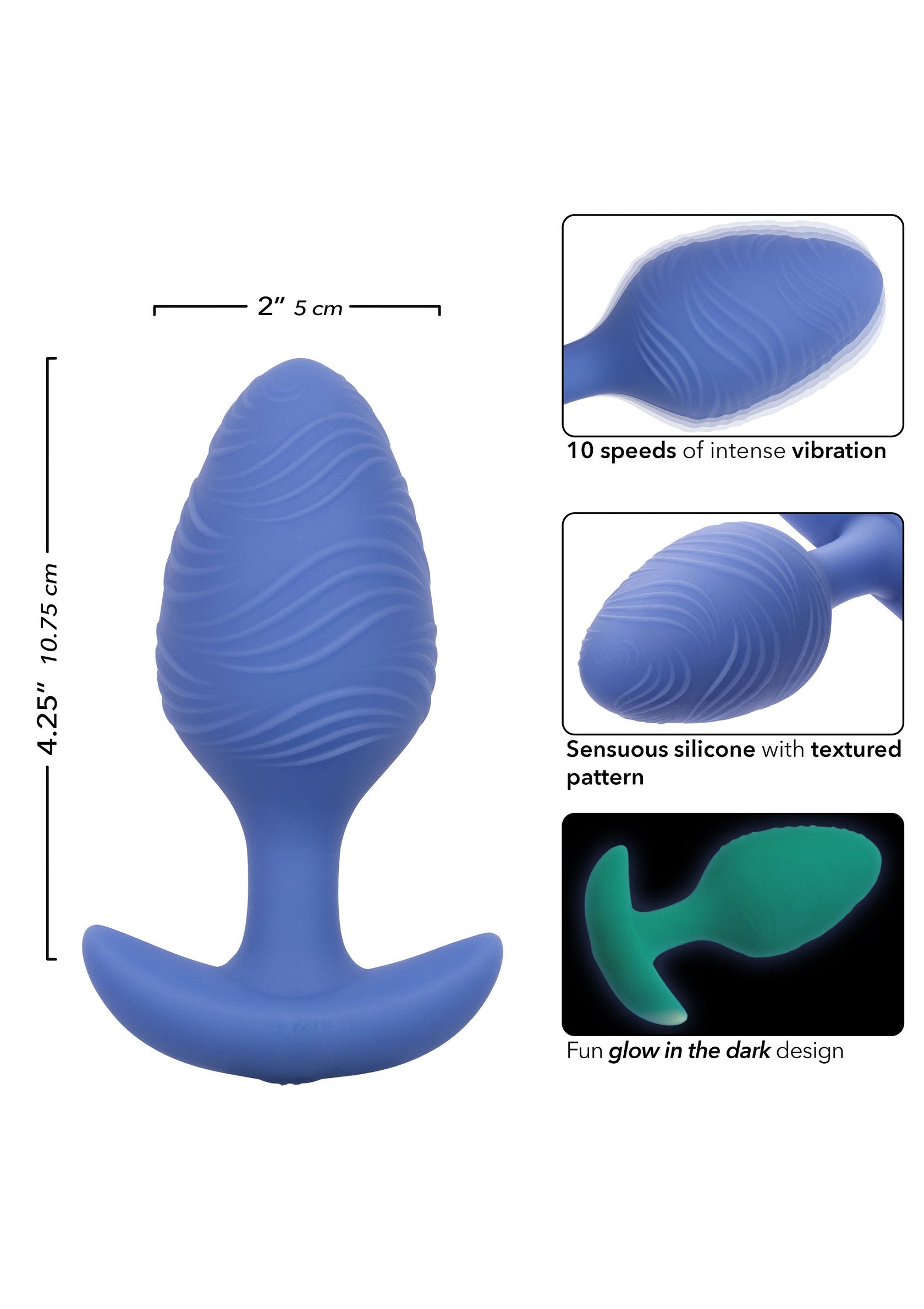 Cheeky Glow Vibrating Plug L - Afbeelding 7