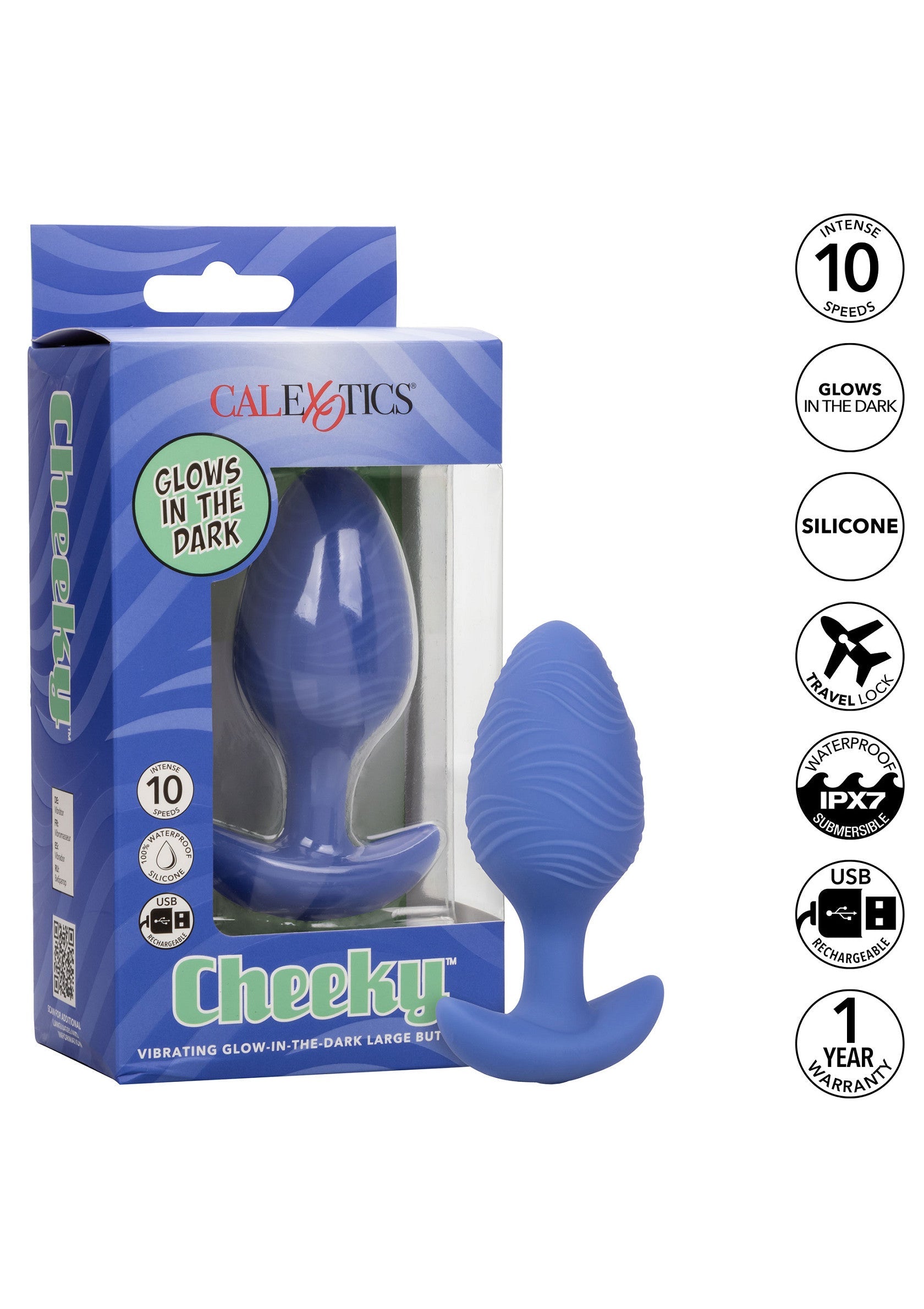 Cheeky Glow Vibrating Plug L - Afbeelding 9