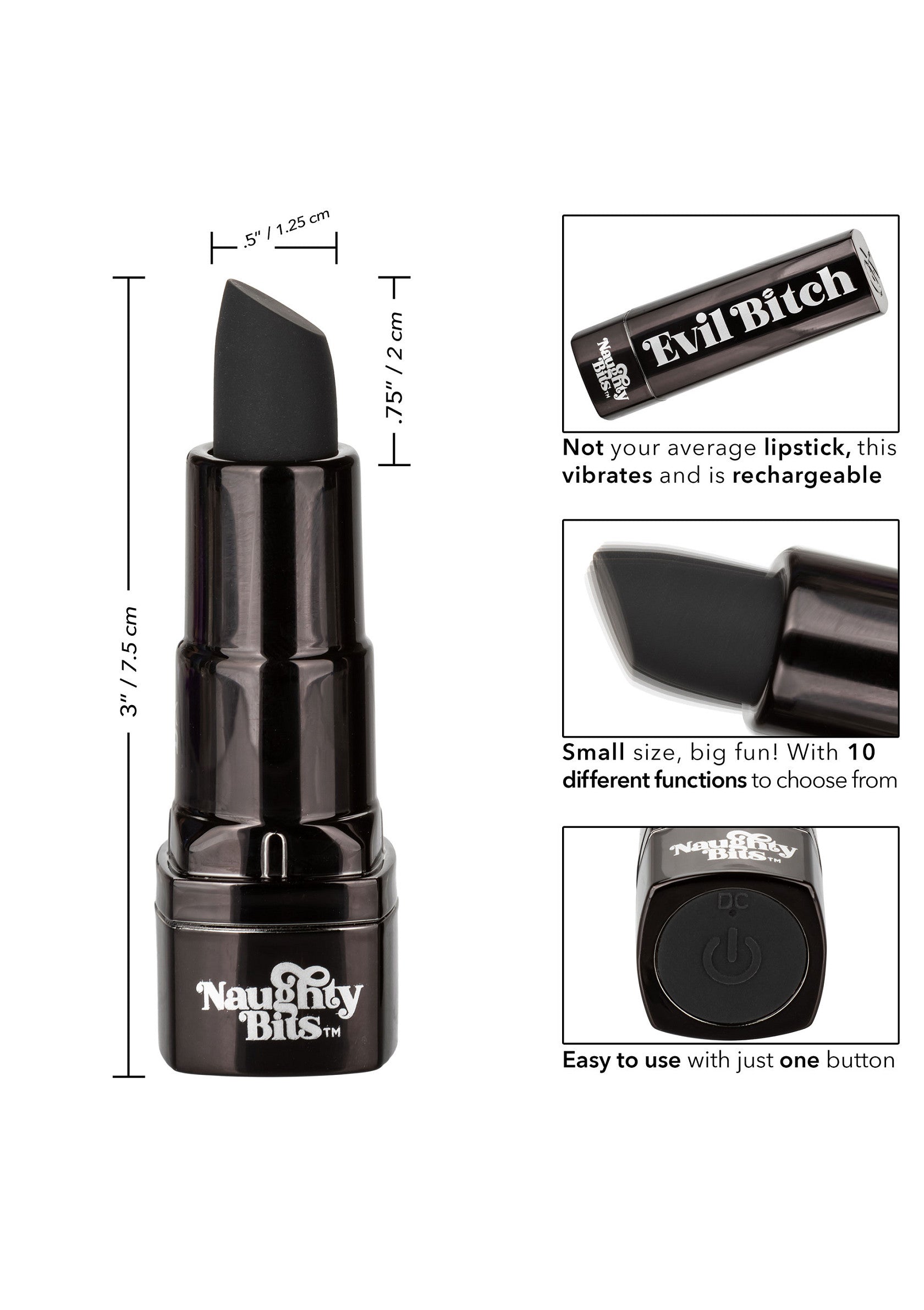 Evil Bitch Lipstick Vibrator - Afbeelding 3