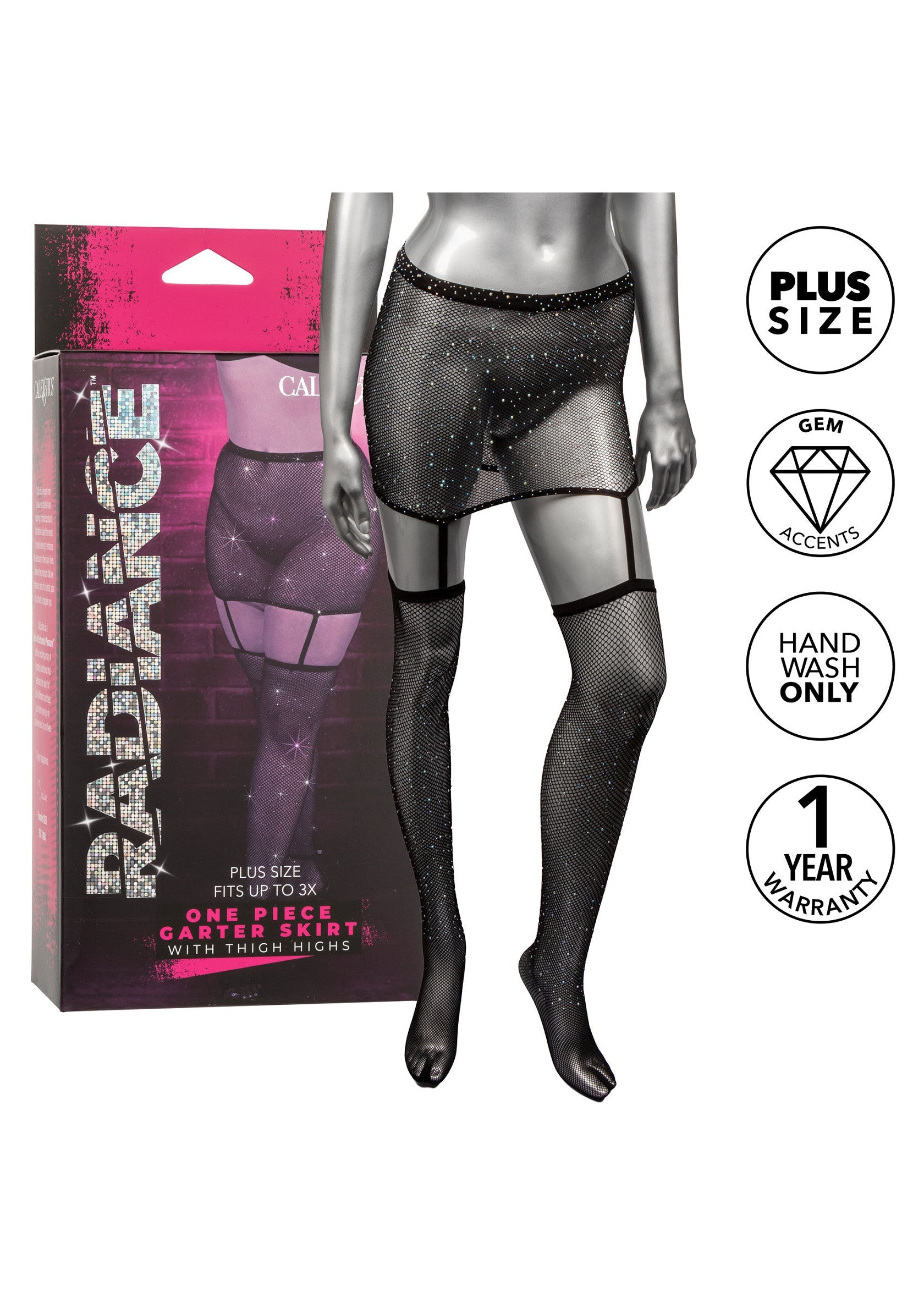 Garter Skirt Thigh Highs Plus - Afbeelding 6