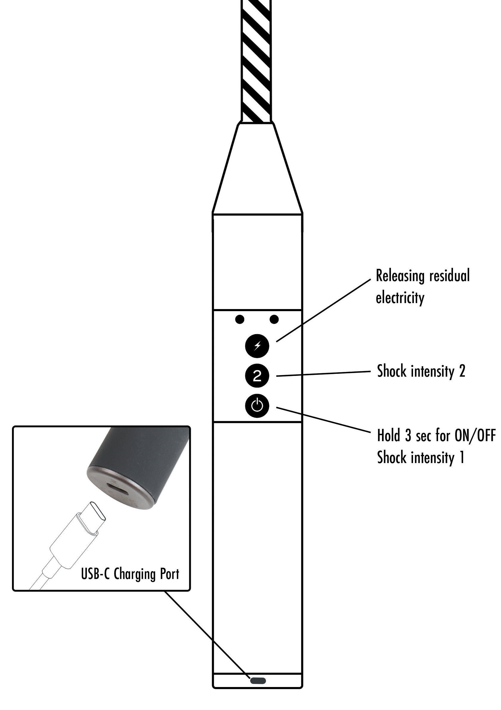 Electro Shock Riding Crop - Afbeelding 6