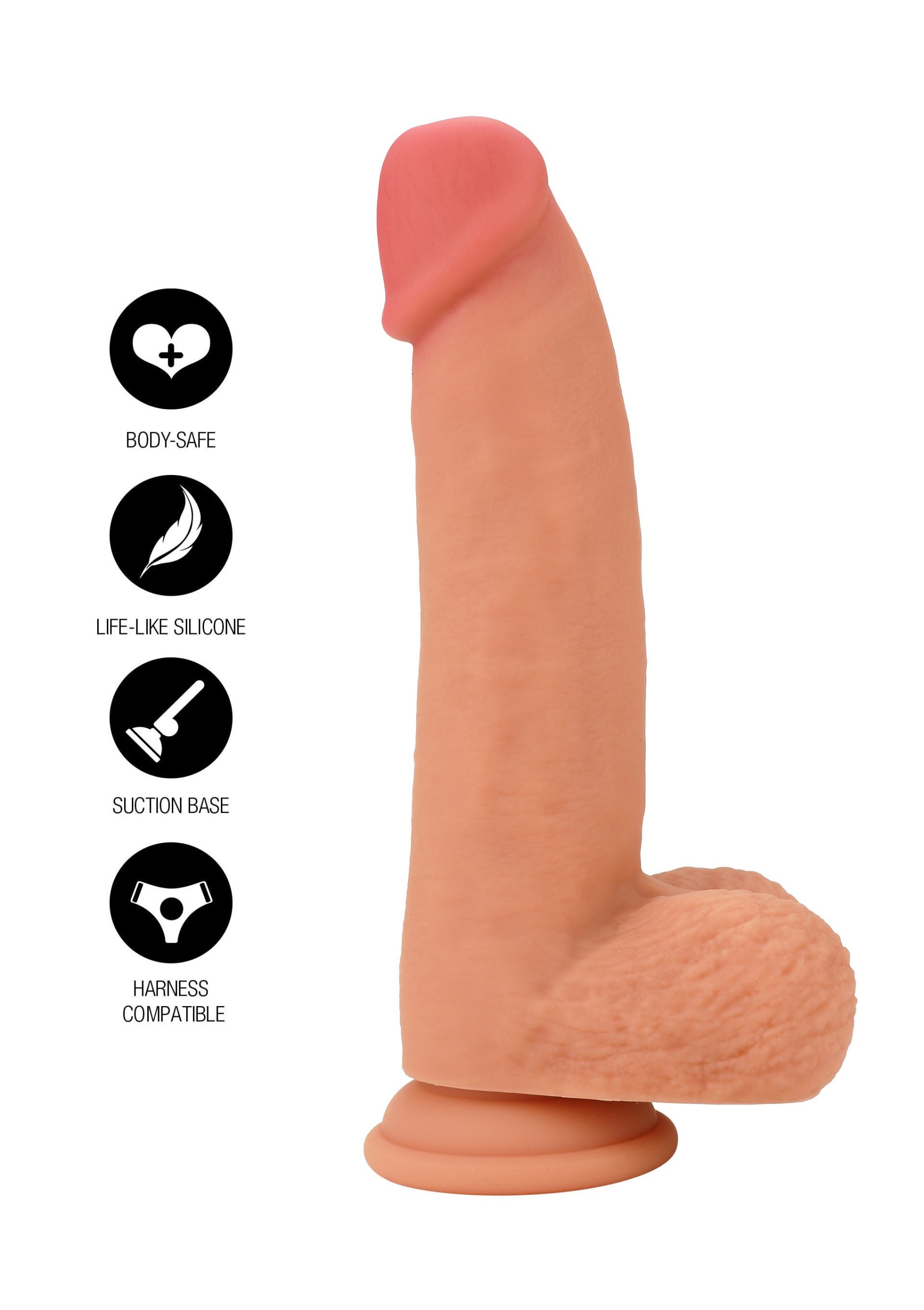 Realistic Dildo Liquid Silicone 18 cm - Afbeelding 9