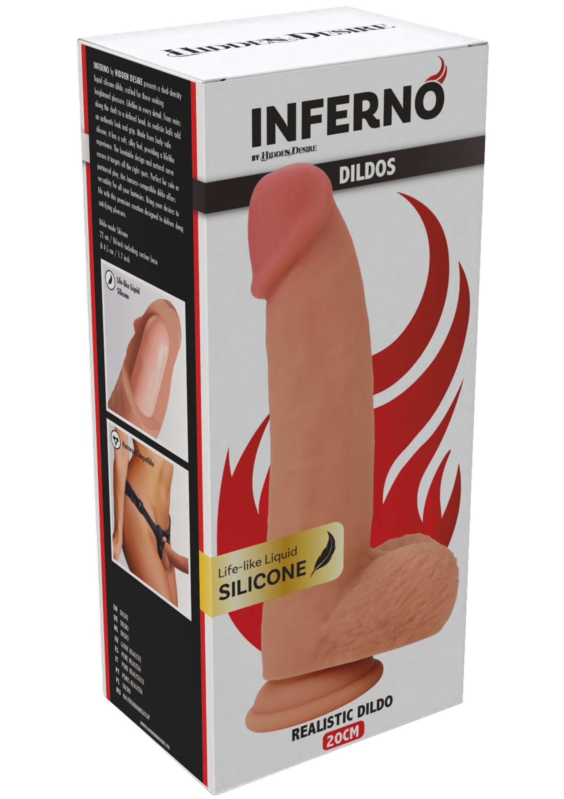Realistic Dildo Liquid Silicone 20 cm - Afbeelding 2