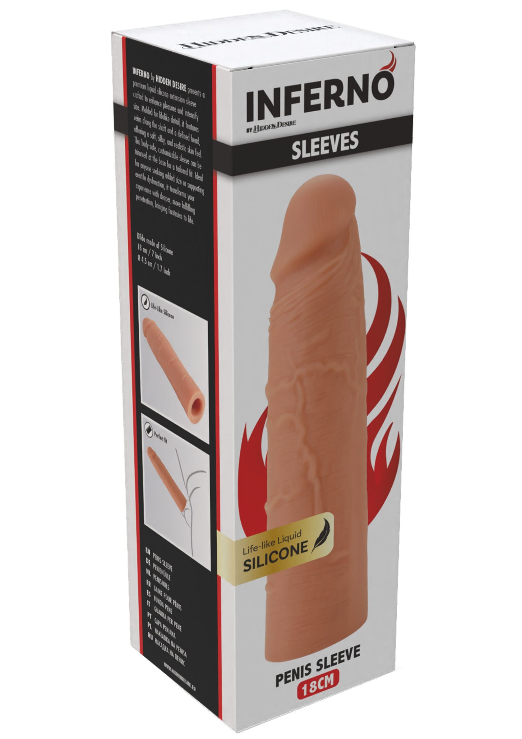 Penis Sleeve Liquid Silicone 18 cm - Afbeelding 2