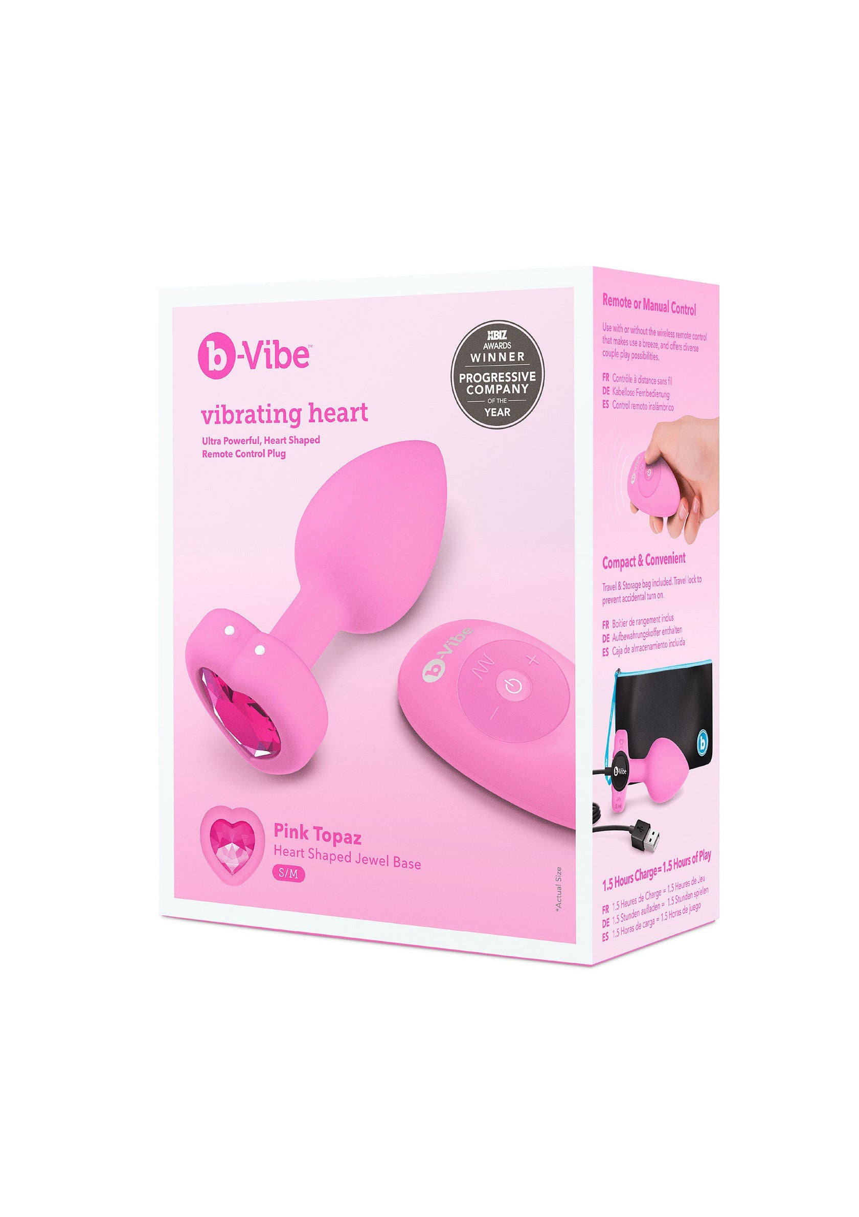 B-Vibe Vibrating Heart Plug S/M - Afbeelding 2