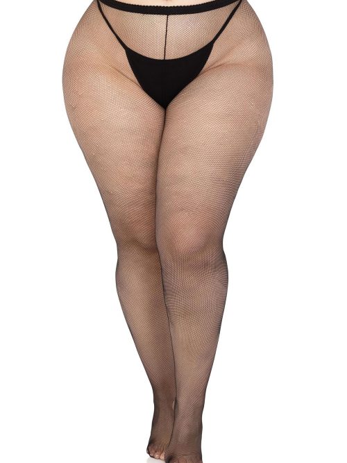 Plus Elastane Micro Net Tights