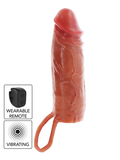 Hydrated Skin Penis Silicone Sleeve Vibrating 16 cm