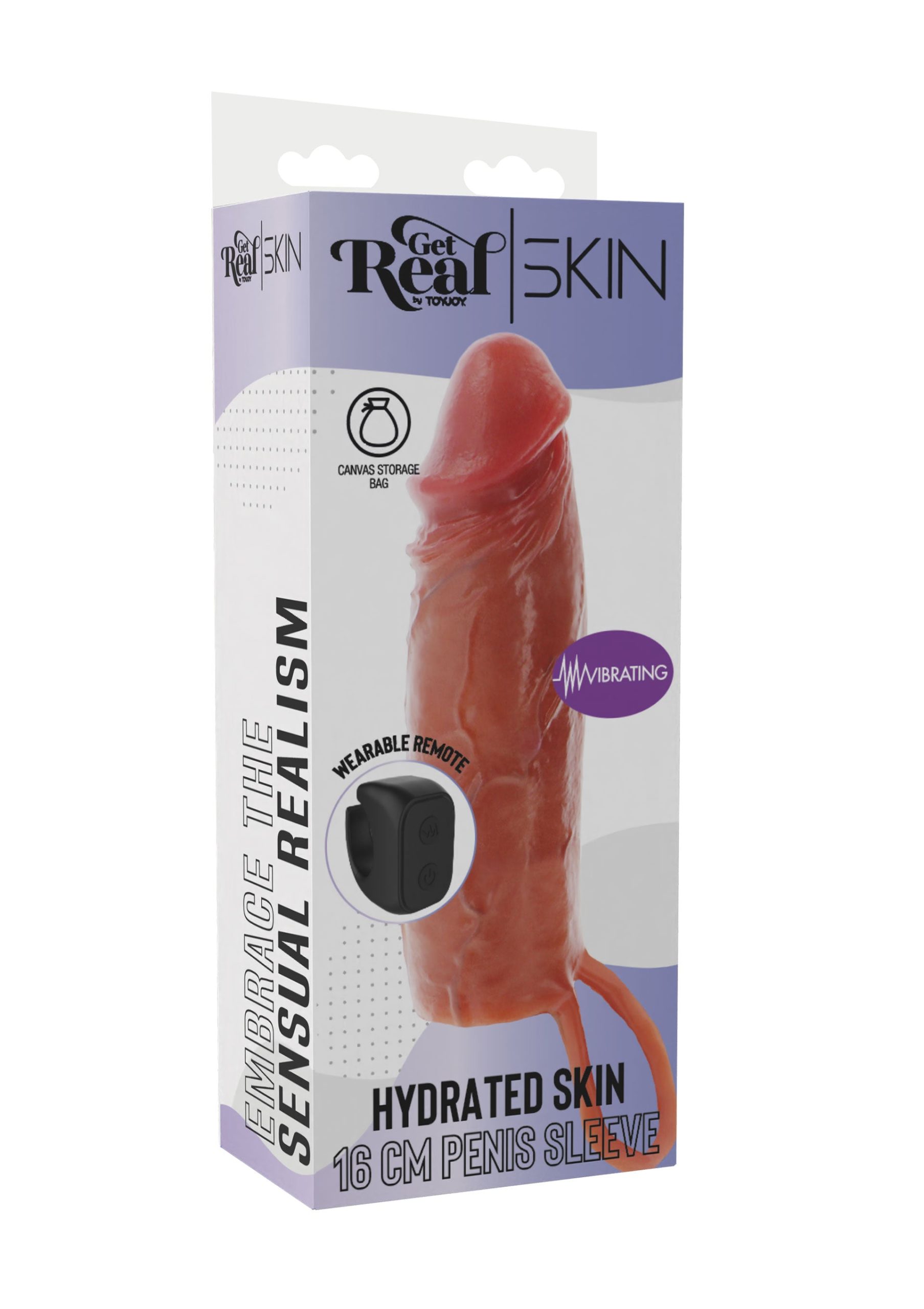 Hydrated Skin Penis Silicone Sleeve Vibrating 16 cm - Afbeelding 2