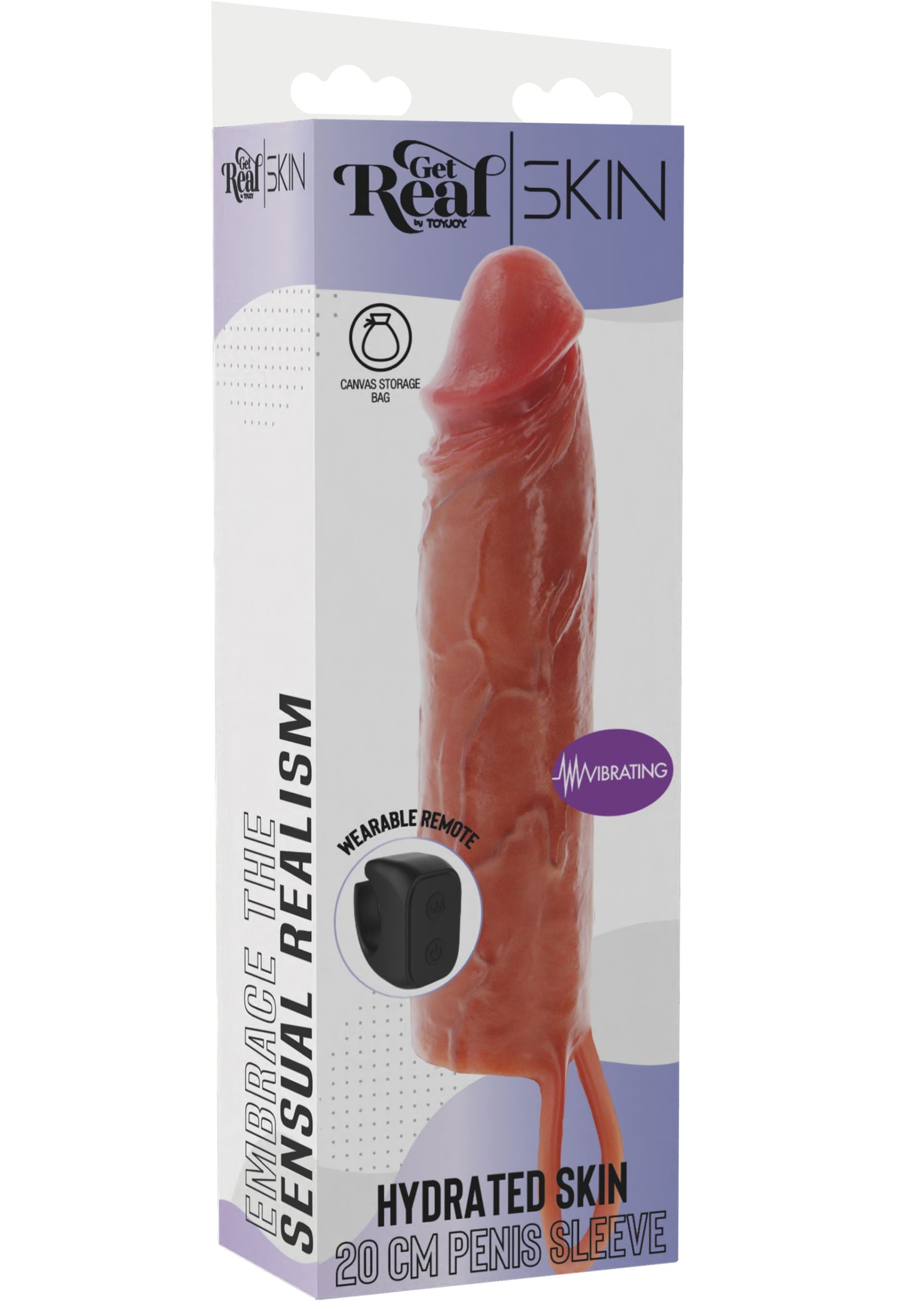 Hydrated Skin Penis Silicone Sleeve Vibrating 20 cm - Afbeelding 2