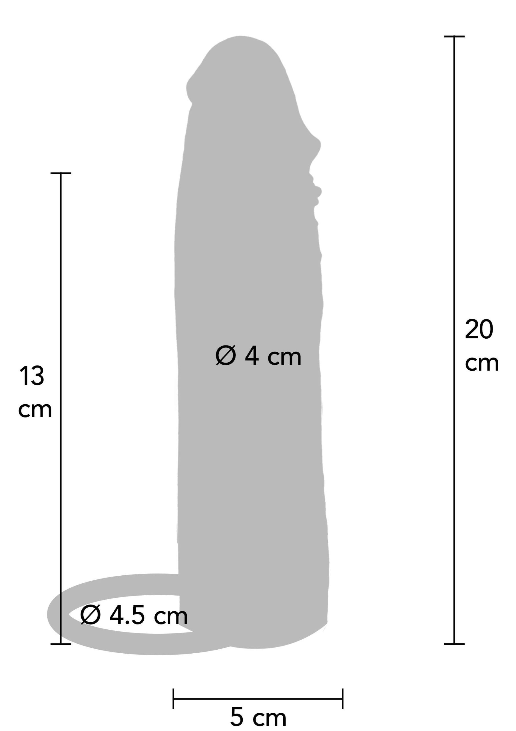 Hydrated Skin Penis Silicone Sleeve Vibrating 20 cm - Afbeelding 6