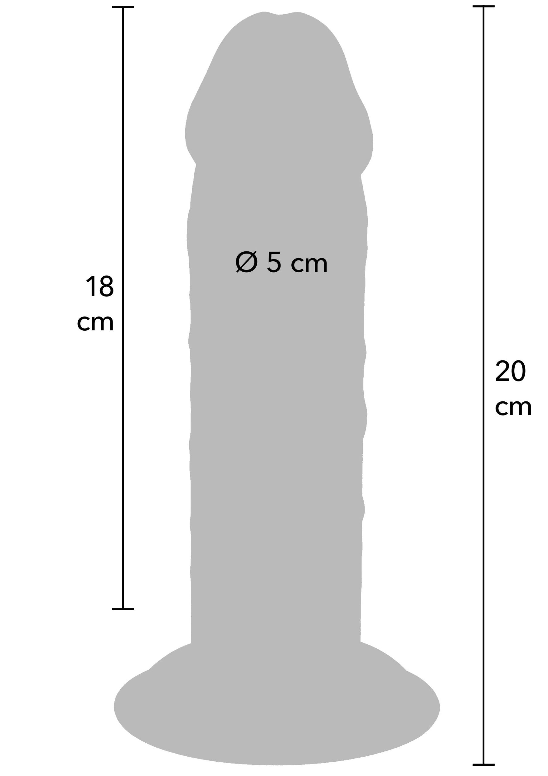 Deluxe Dual Density Thick Dong TPE 20 cm - Afbeelding 3