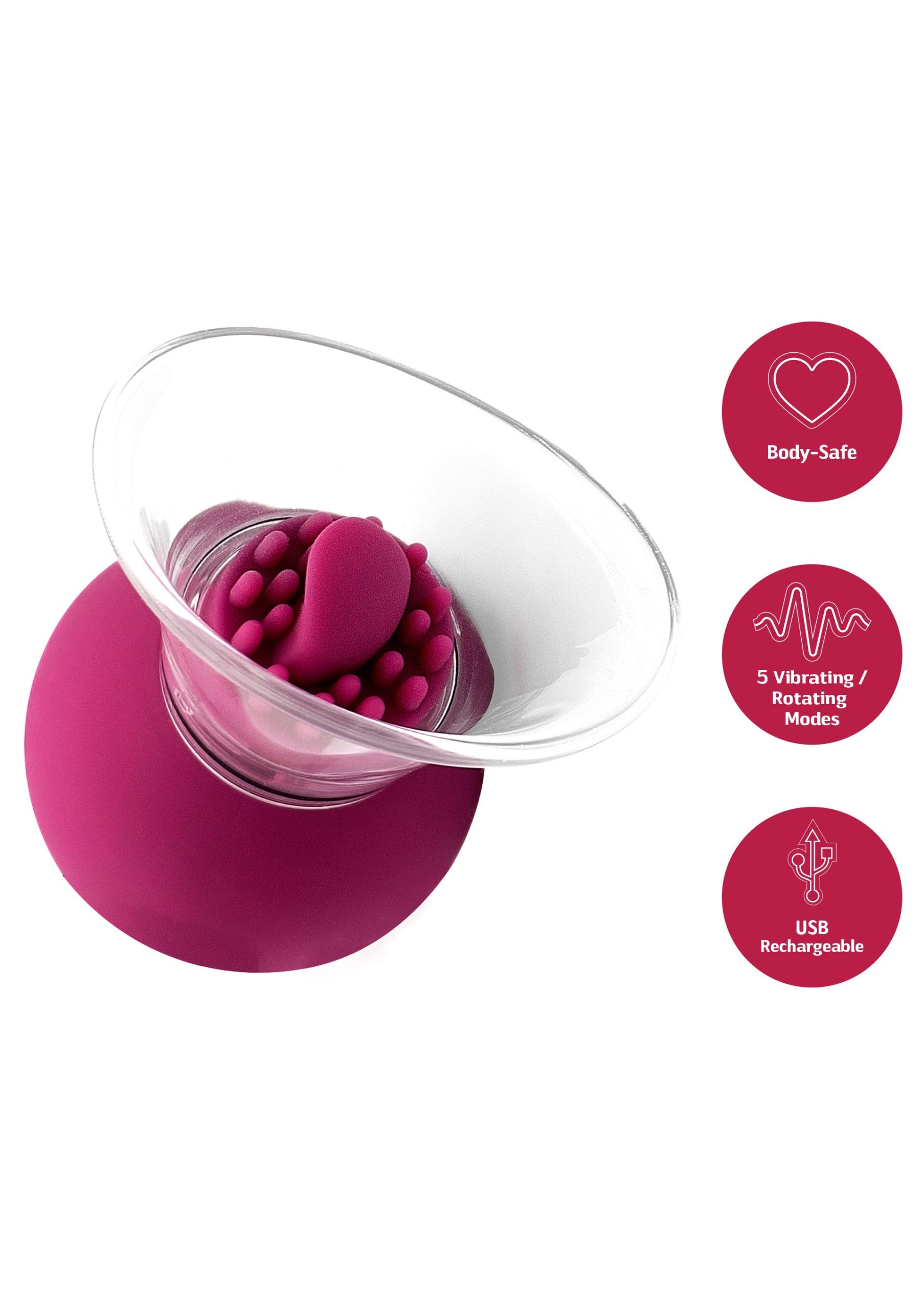 Vibrating & Rotating Nipple & Clitoral Pump - Afbeelding 4