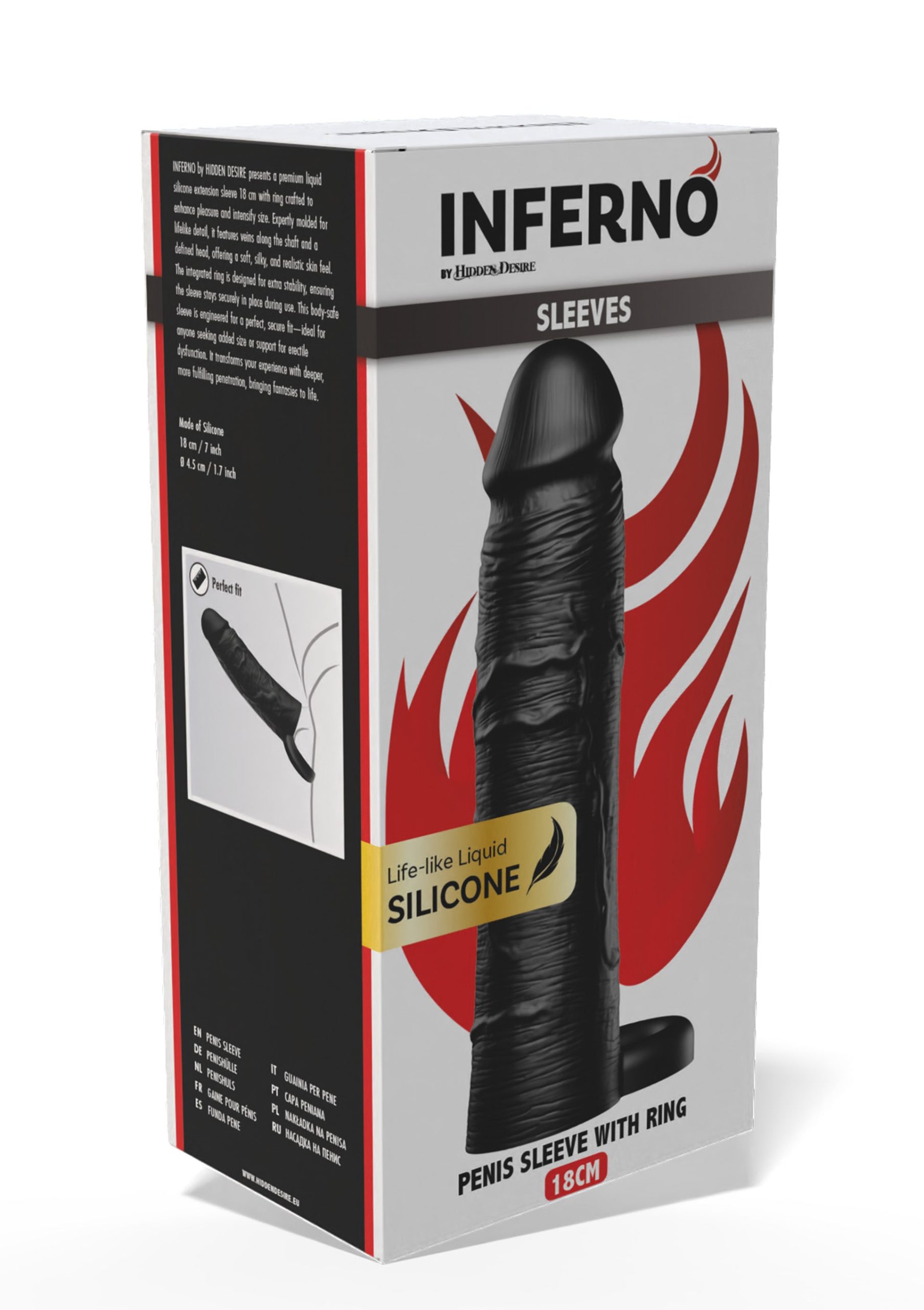Penis Sleeve Liquid Silicone Ring 18 cm - Afbeelding 8