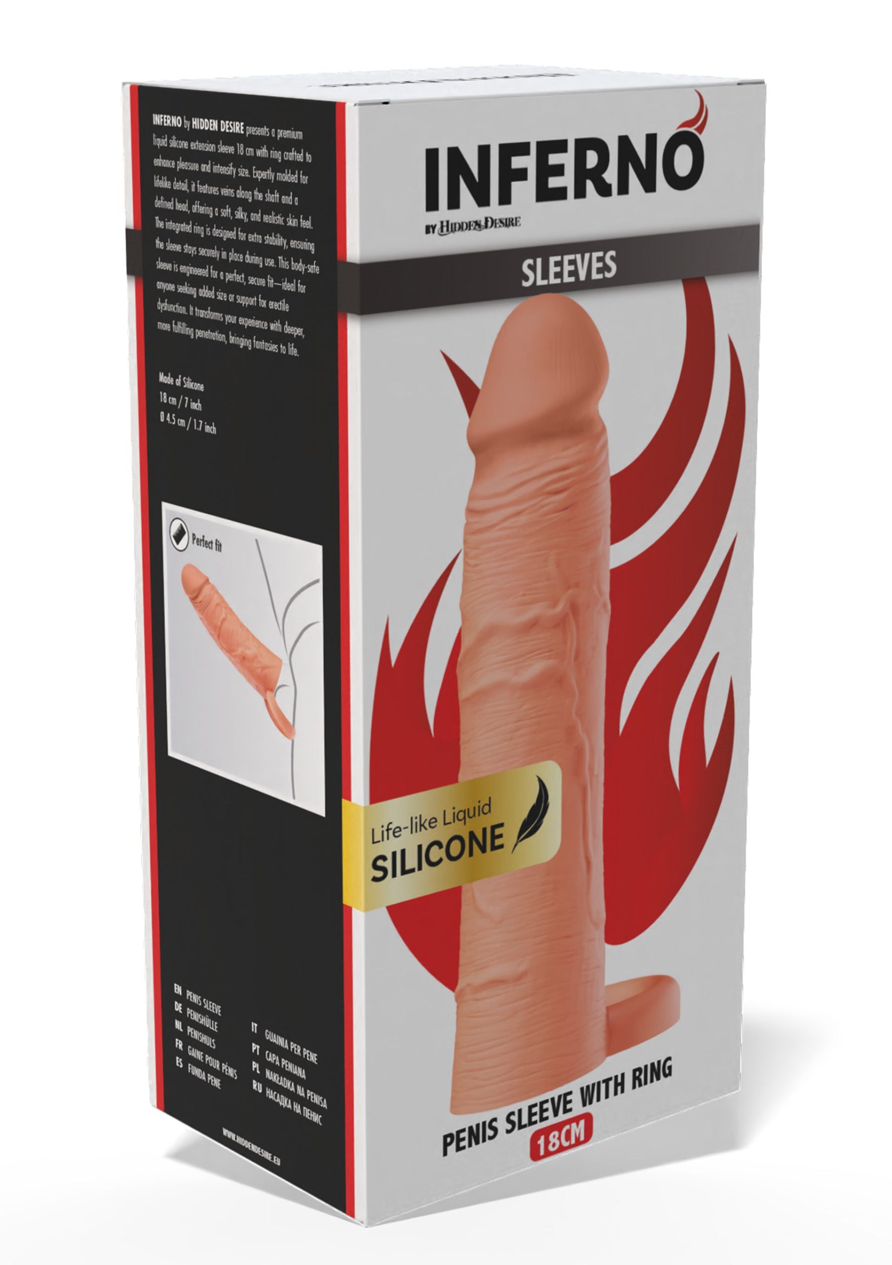 Penis Sleeve Liquid Silicone Ring 18 cm - Afbeelding 2
