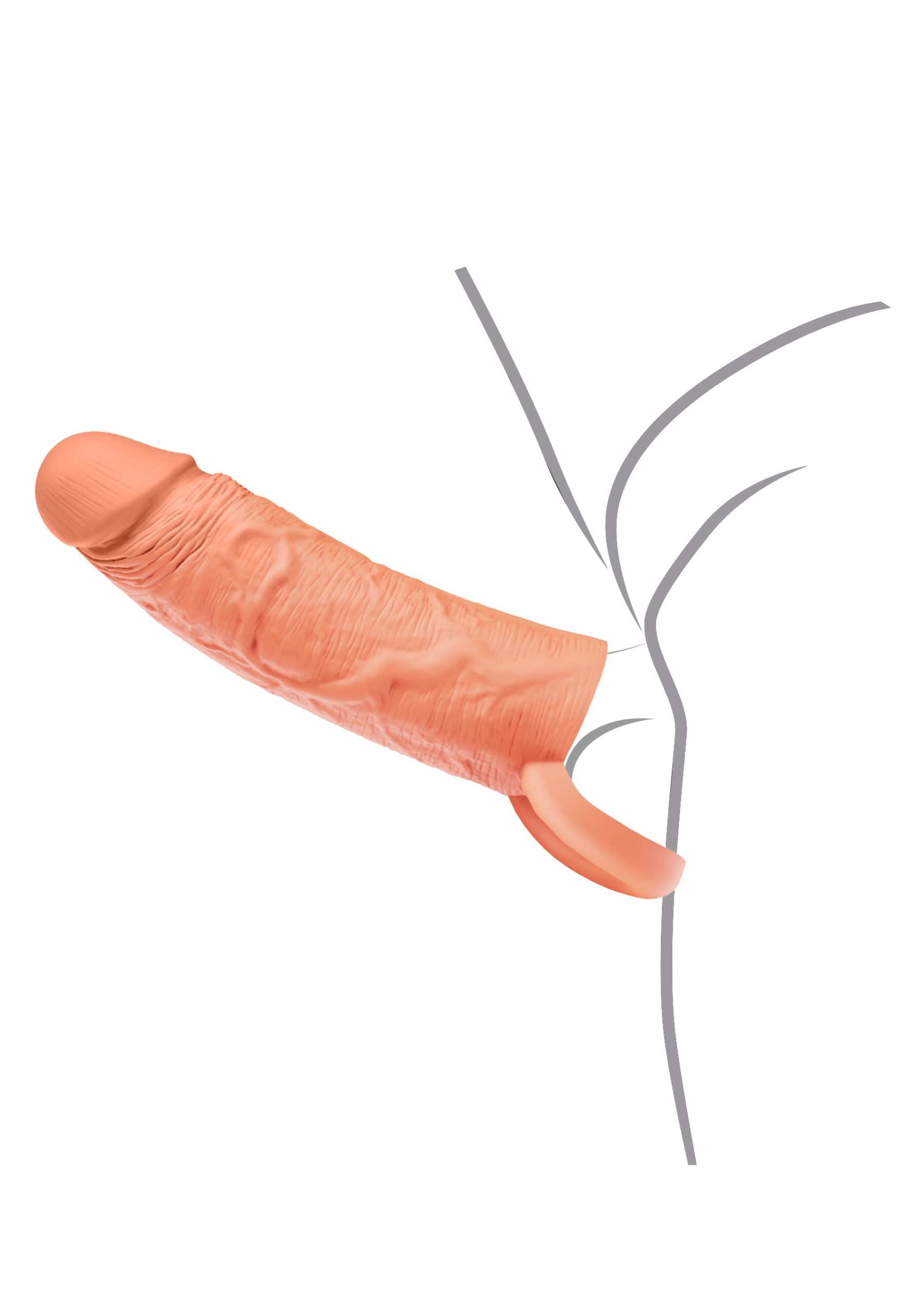 Penis Sleeve Liquid Silicone Ring 18 cm - Afbeelding 5