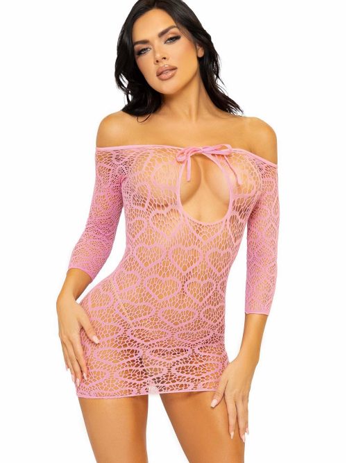 Mini Dress with Keyhole Tie Front