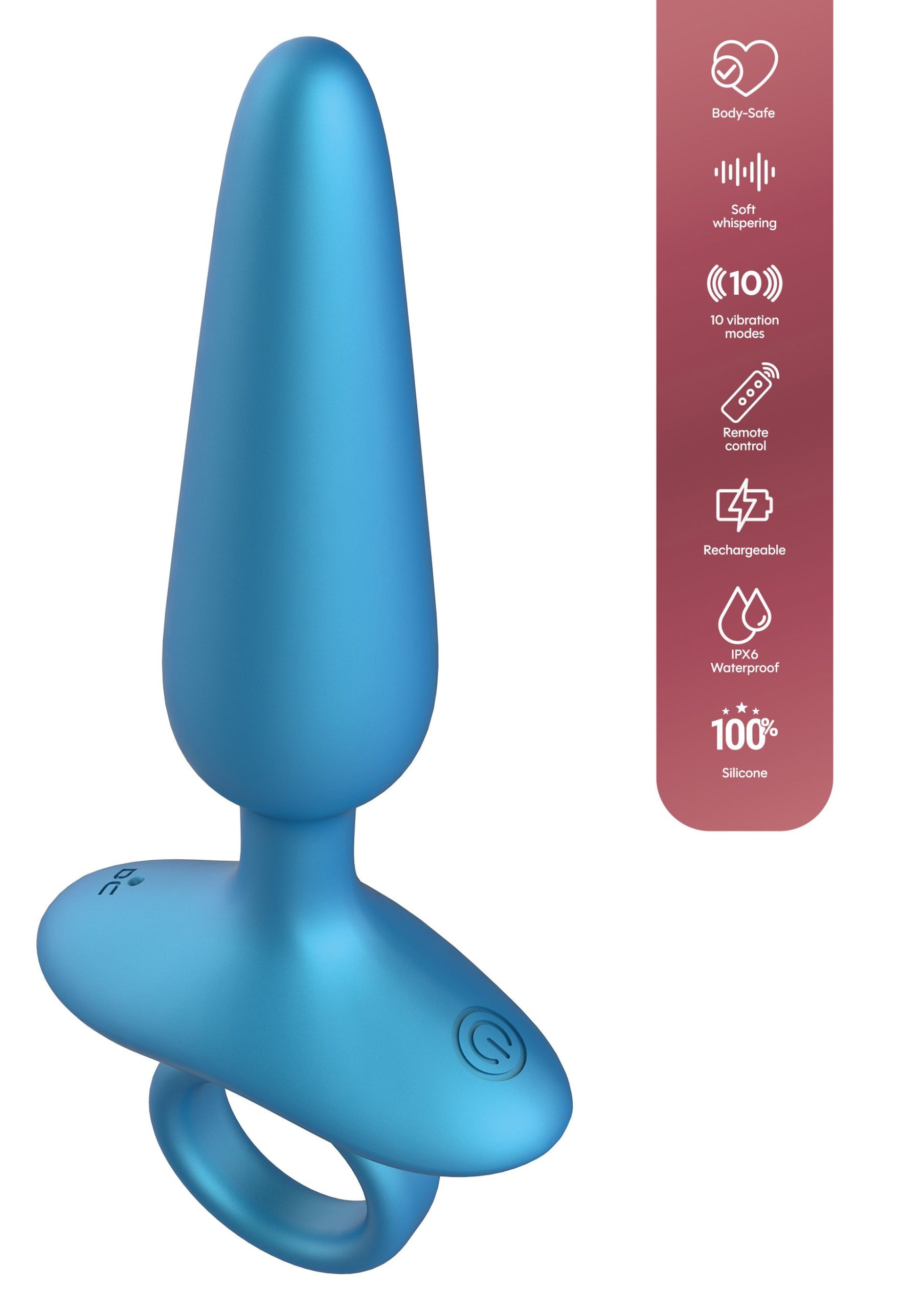 Slim Anal Plug Vibrating + Remote - Afbeelding 8