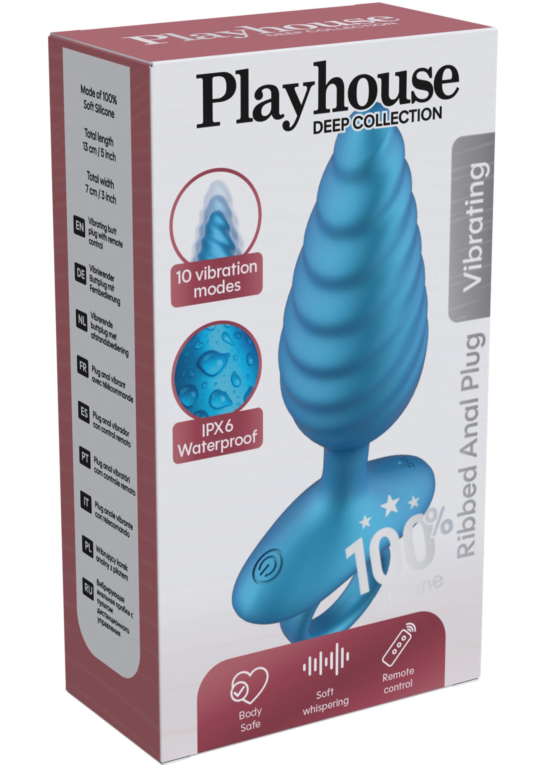 Ribbed Anal Plug Vibrating + Remote - Afbeelding 2