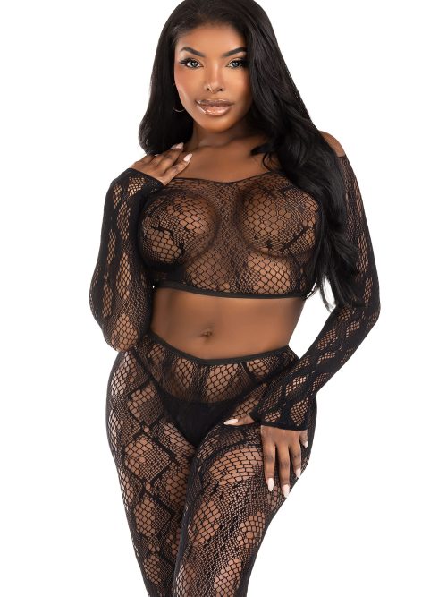 Python Crop Top & Footless Tights