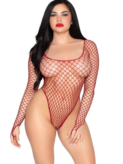 High-Cut Industrial Net Bodysuit